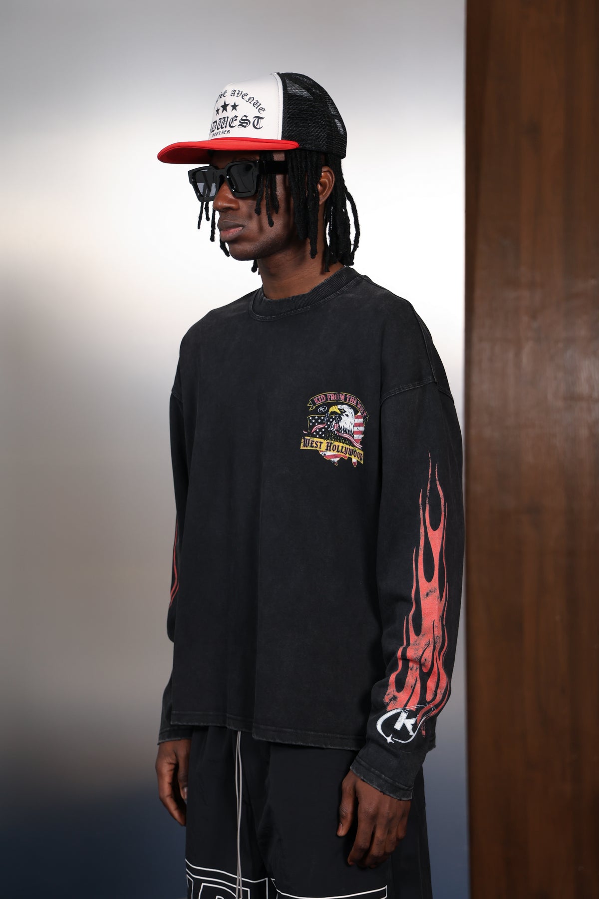 WEST HOLLYWOOD LONGSLEEVE - VINTAGE BLACK