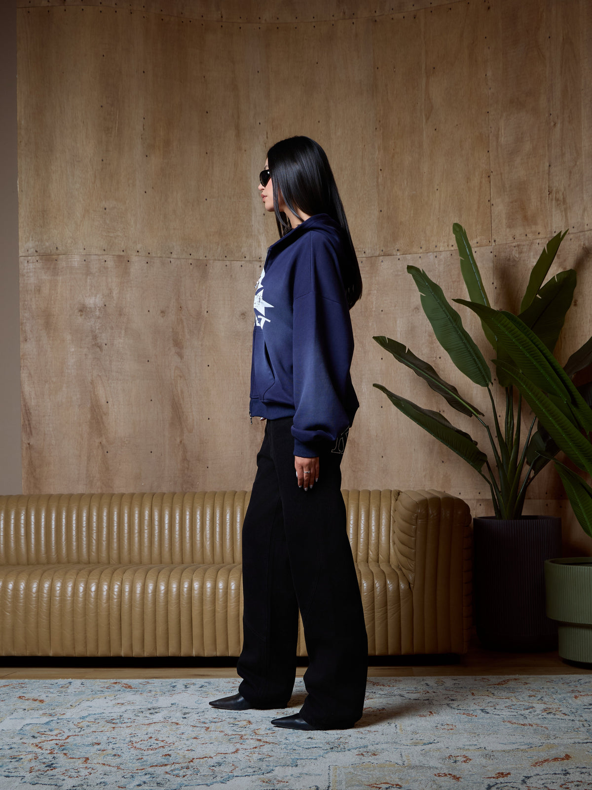 WESTSTARS ZIPPER HOODIE - SUN FADED NAVY