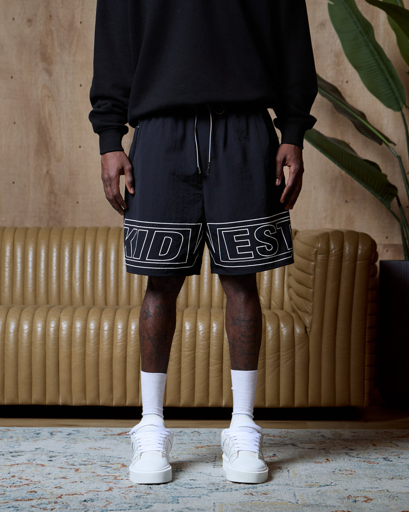 APEX NYLON SHORTS - BLACK KID FROM THE WEST