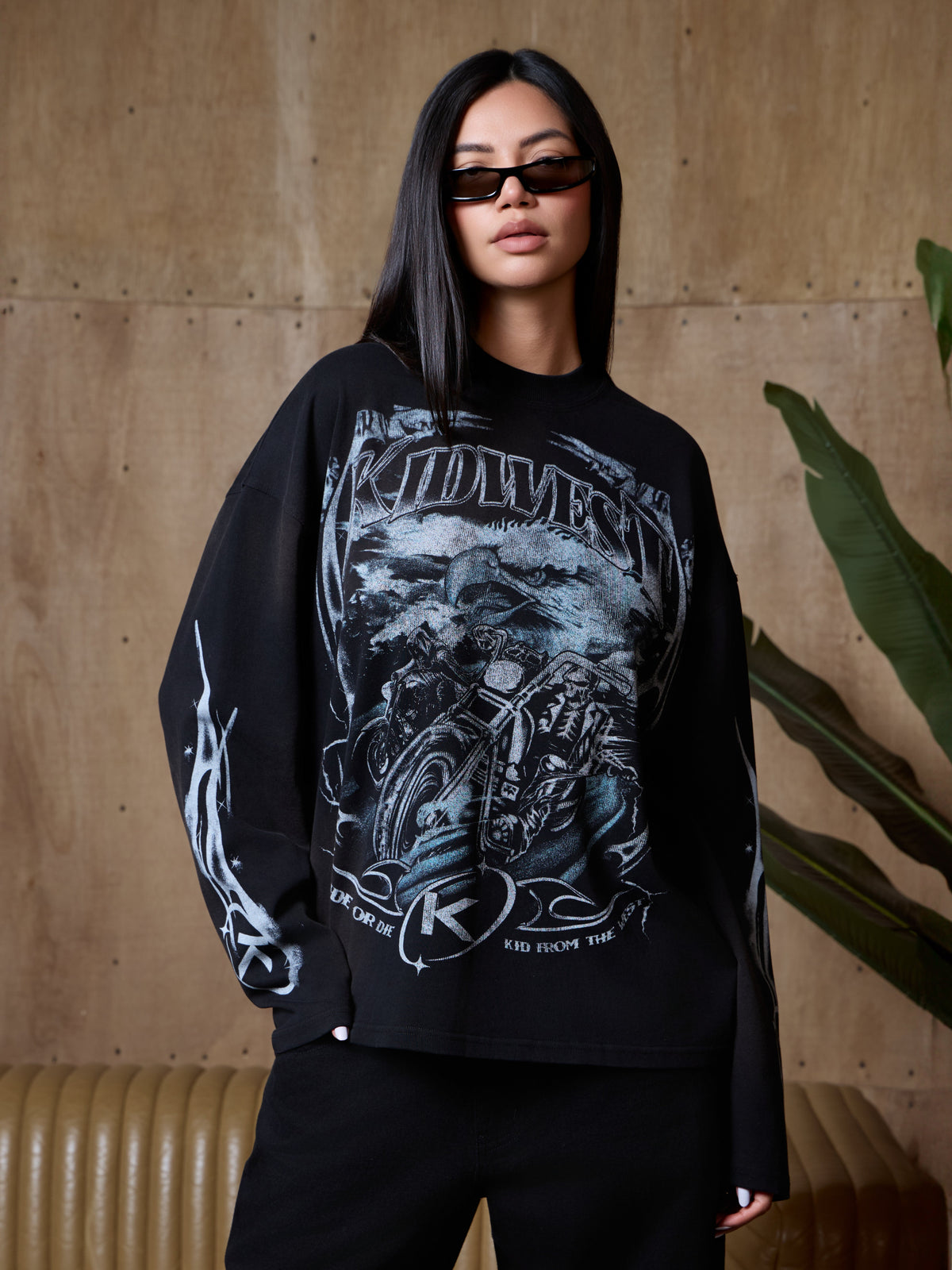RIDE OR DIE LONGSLEEVE - SUN FADED BLACK