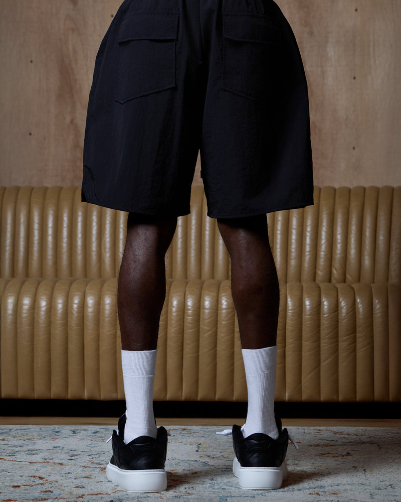 KW Logo Shorts - Black KID FROM THE WEST