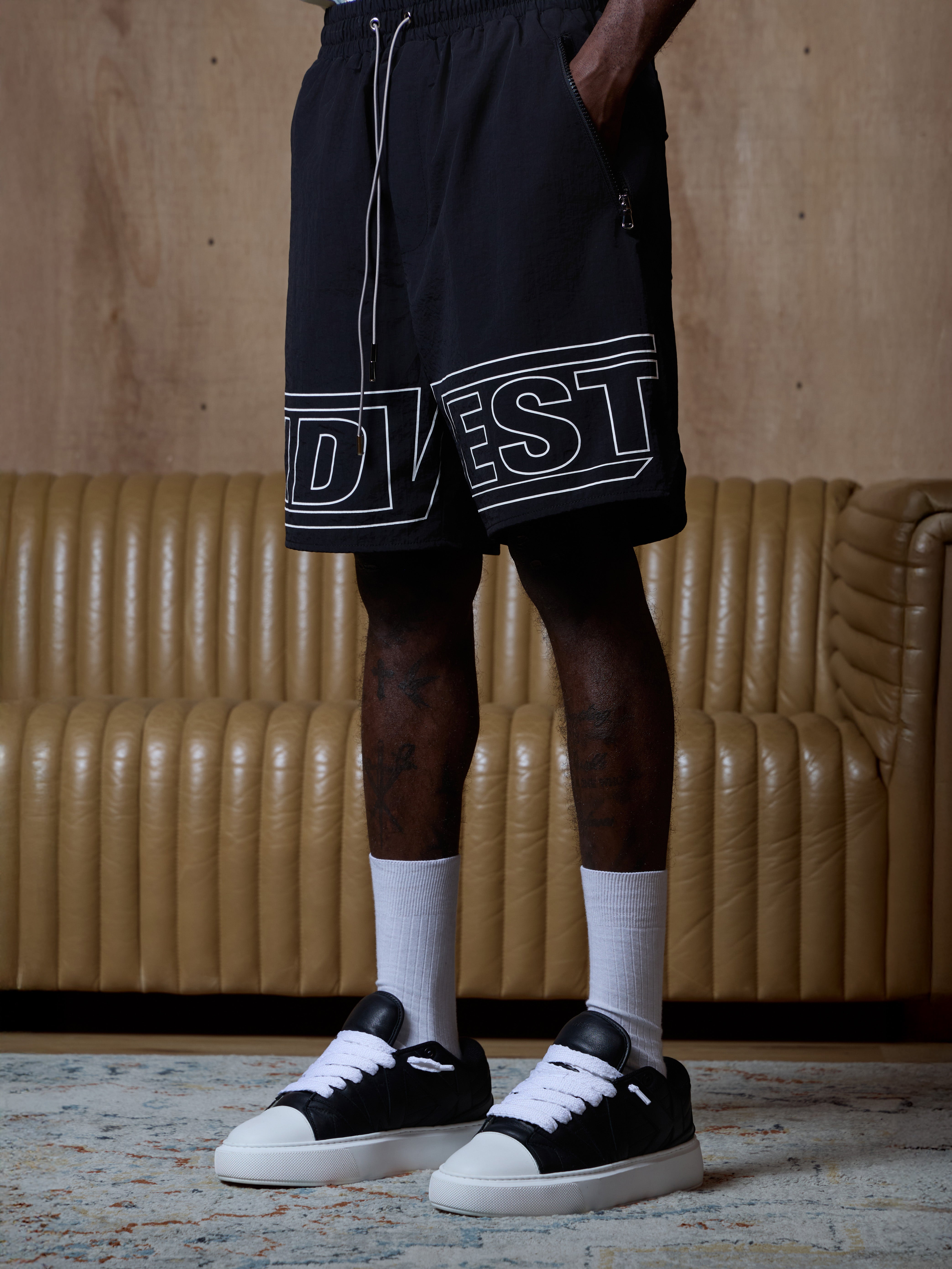 KW Logo Shorts - Black KID FROM THE WEST