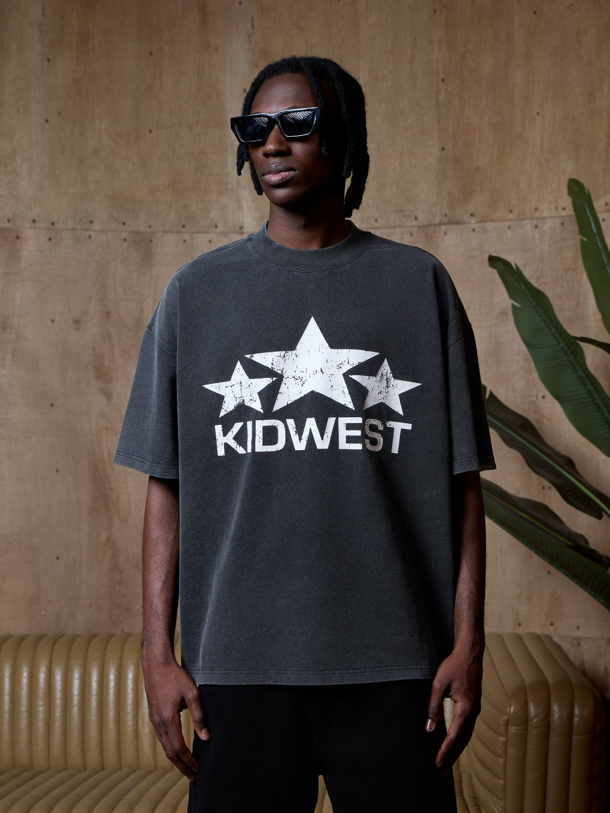 WESTSTARS TEE - WASHED GREY KID FROM THE WEST