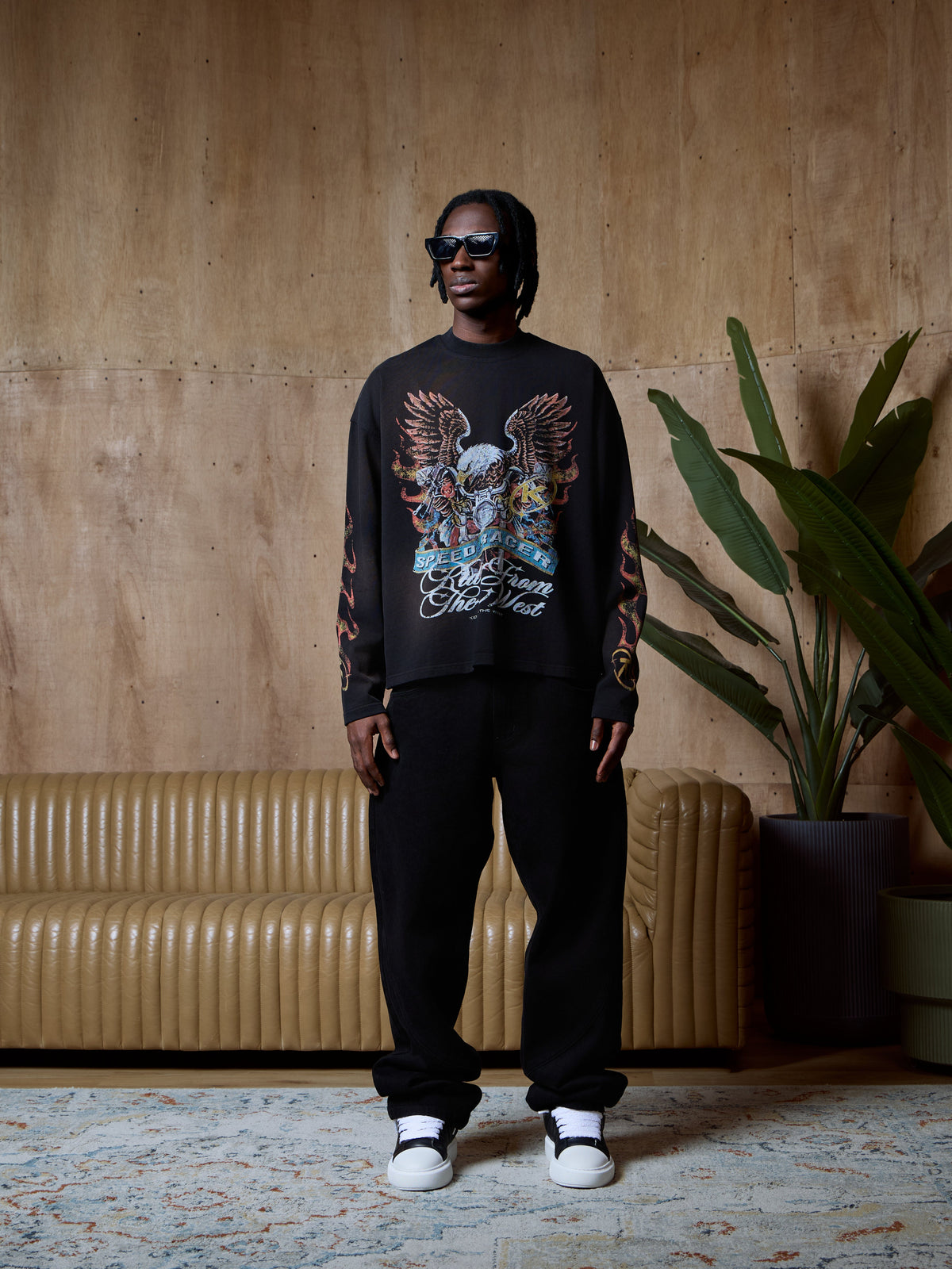 SPEED RACER LONGSLEEVE - SUN FADED BLACK