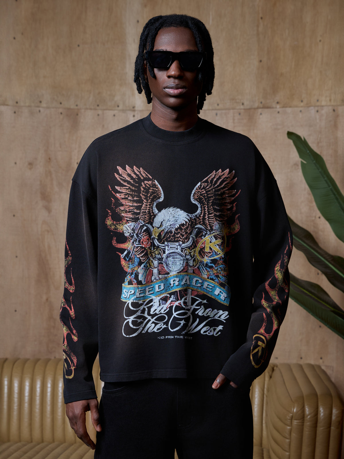 SPEED RACER LONGSLEEVE - SUN FADED BLACK