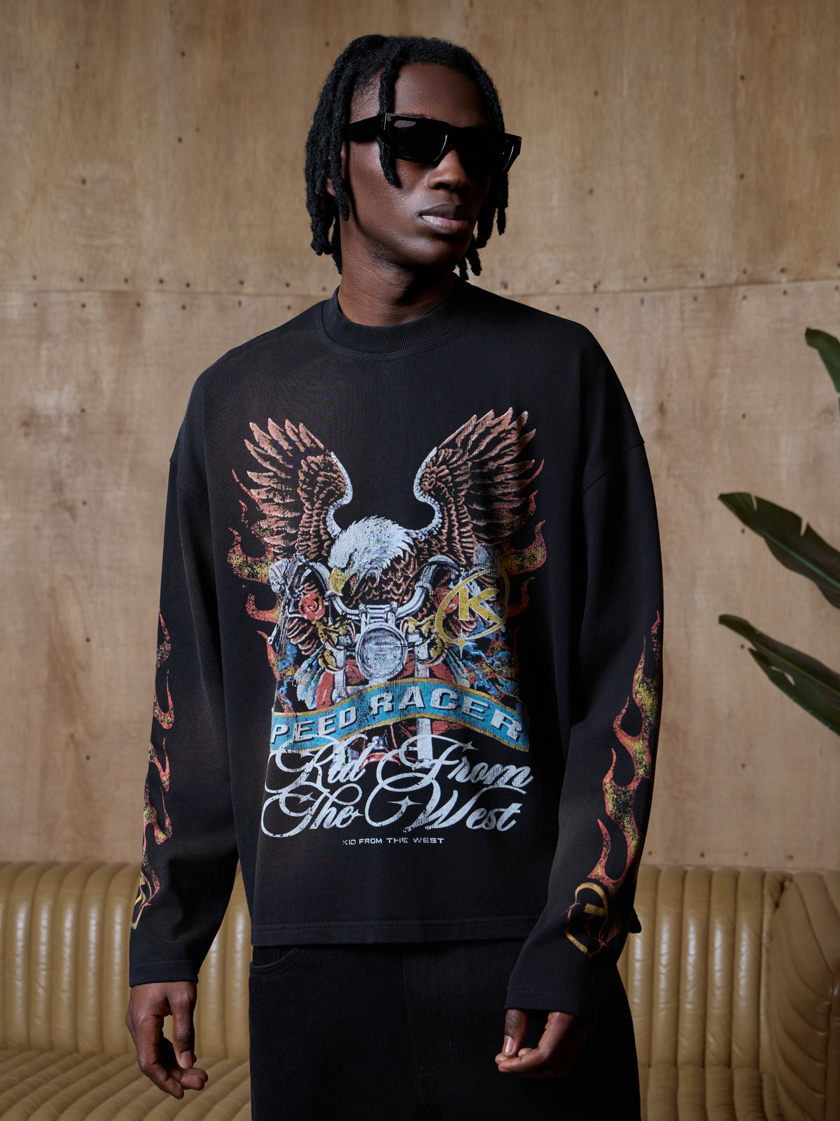 SPEED RACER LONGSLEEVE - SUN FADED BLACK