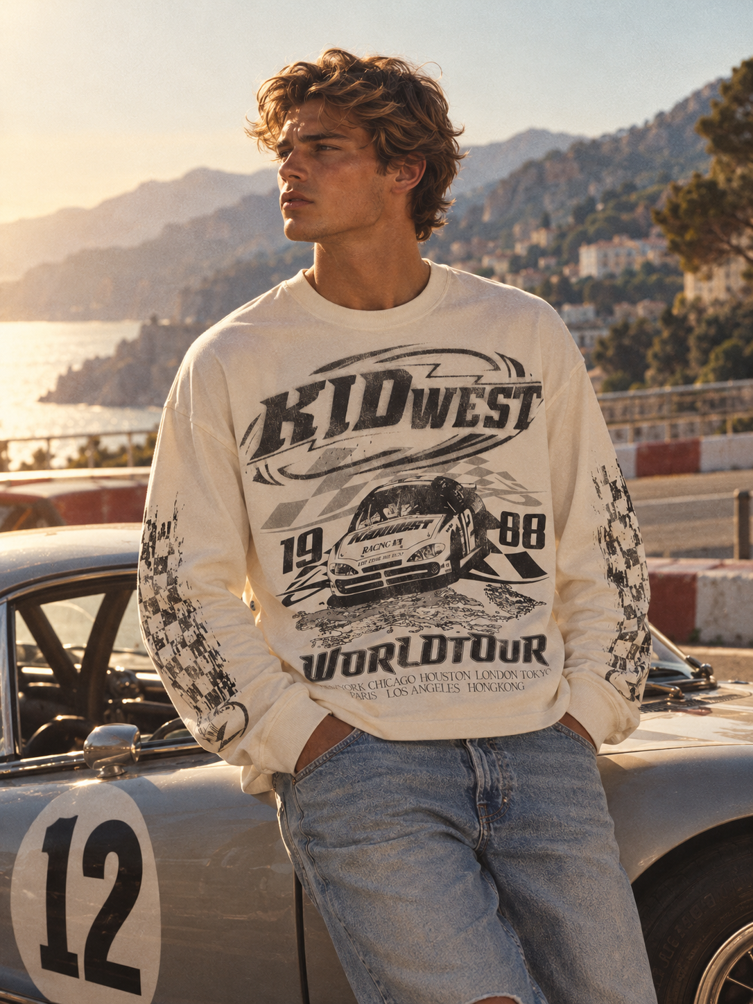 WORLD TOUR LONGSLEEVE - VINTAGE WHITE