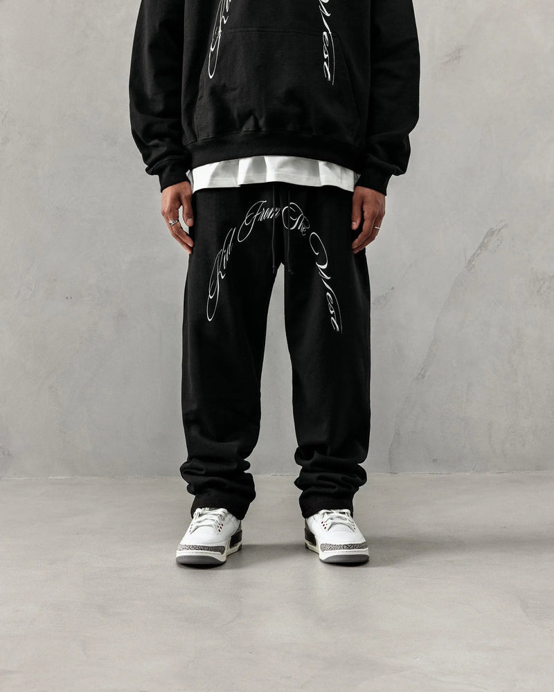 Black Arch Sweatpants