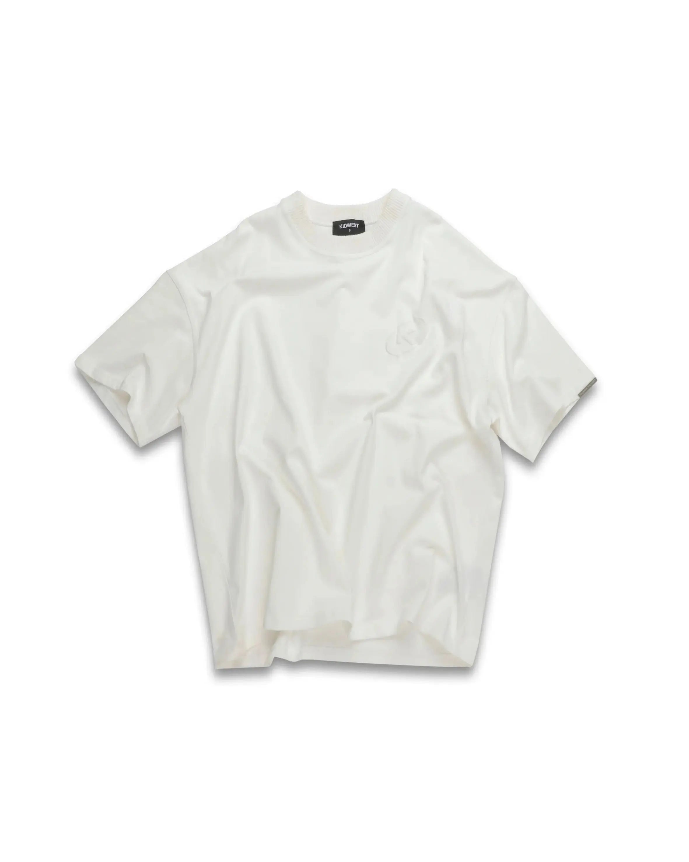 BASICS T-SHIRT - IVORY WHITE KID FROM THE WEST