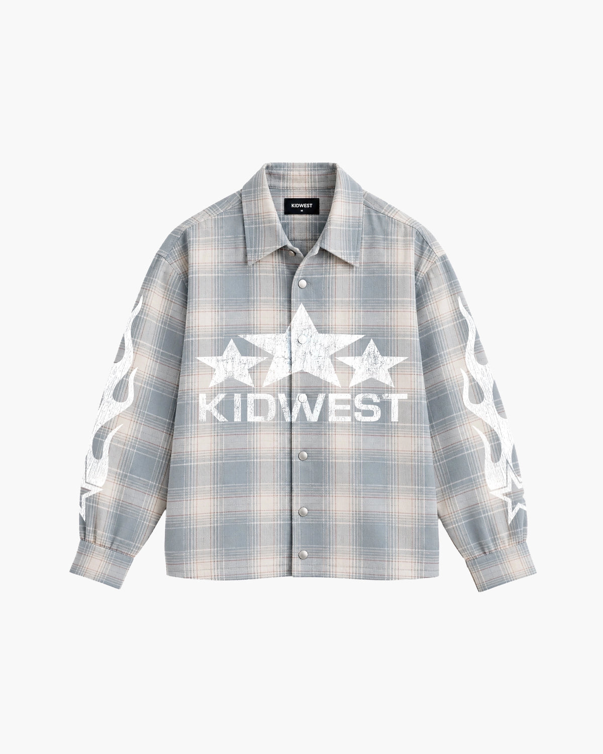 HIGHWAY STAR FLANNEL SHIRT - SKY BLUE PLAID
