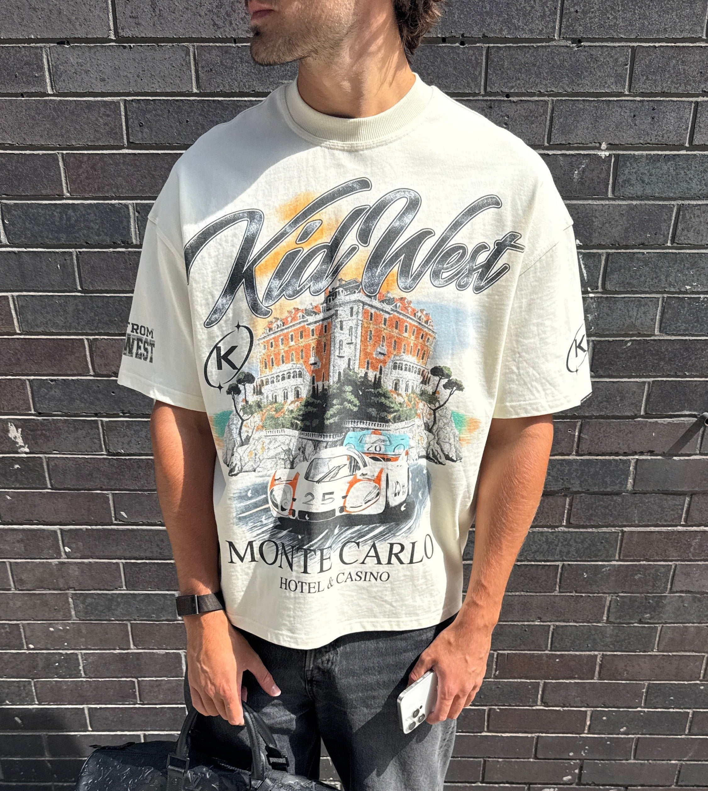 MONTE CARLO T-SHIRT - VINTAGE WHITE KID FROM THE WEST