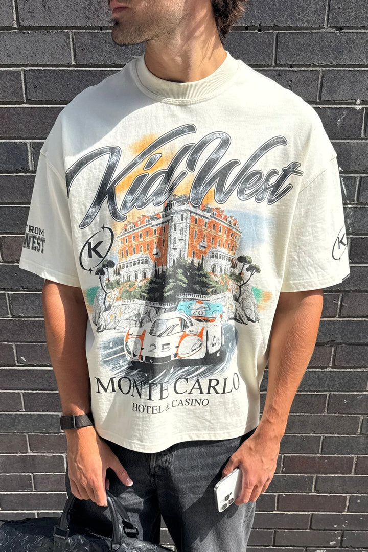 MONTE CARLO T-SHIRT - VINTAGE WHITE KID FROM THE WEST
