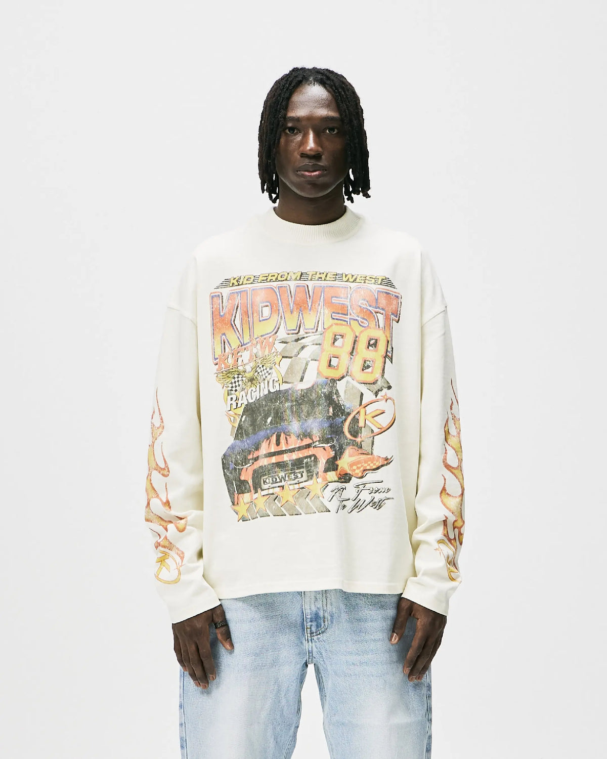 CHAMPIONS LONGSLEEVE - VINTAGE WHITE KID FROM THE WEST