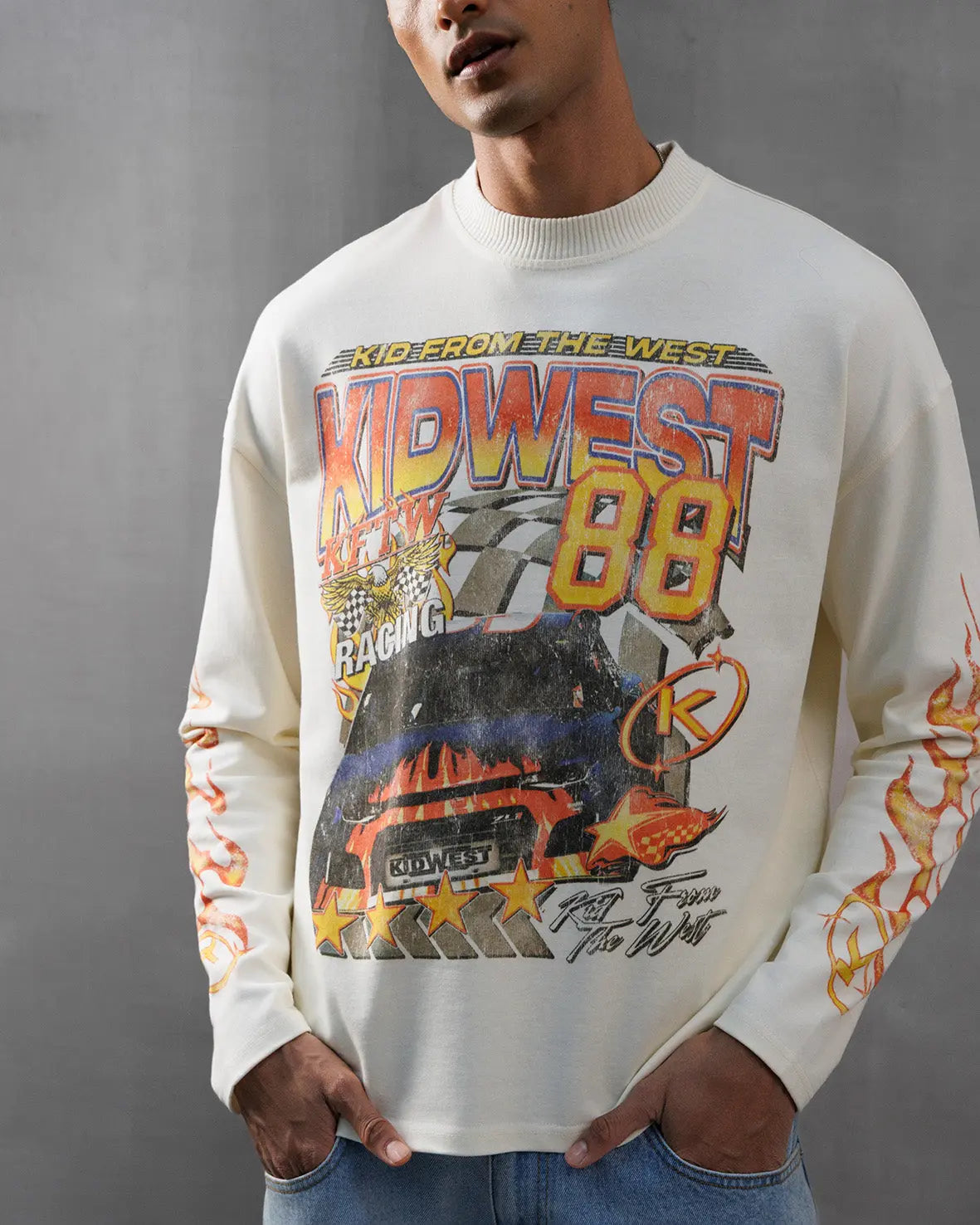 CHAMPIONS LONG SLEEVE - VINTAGE WHITE KID FROM THE WEST