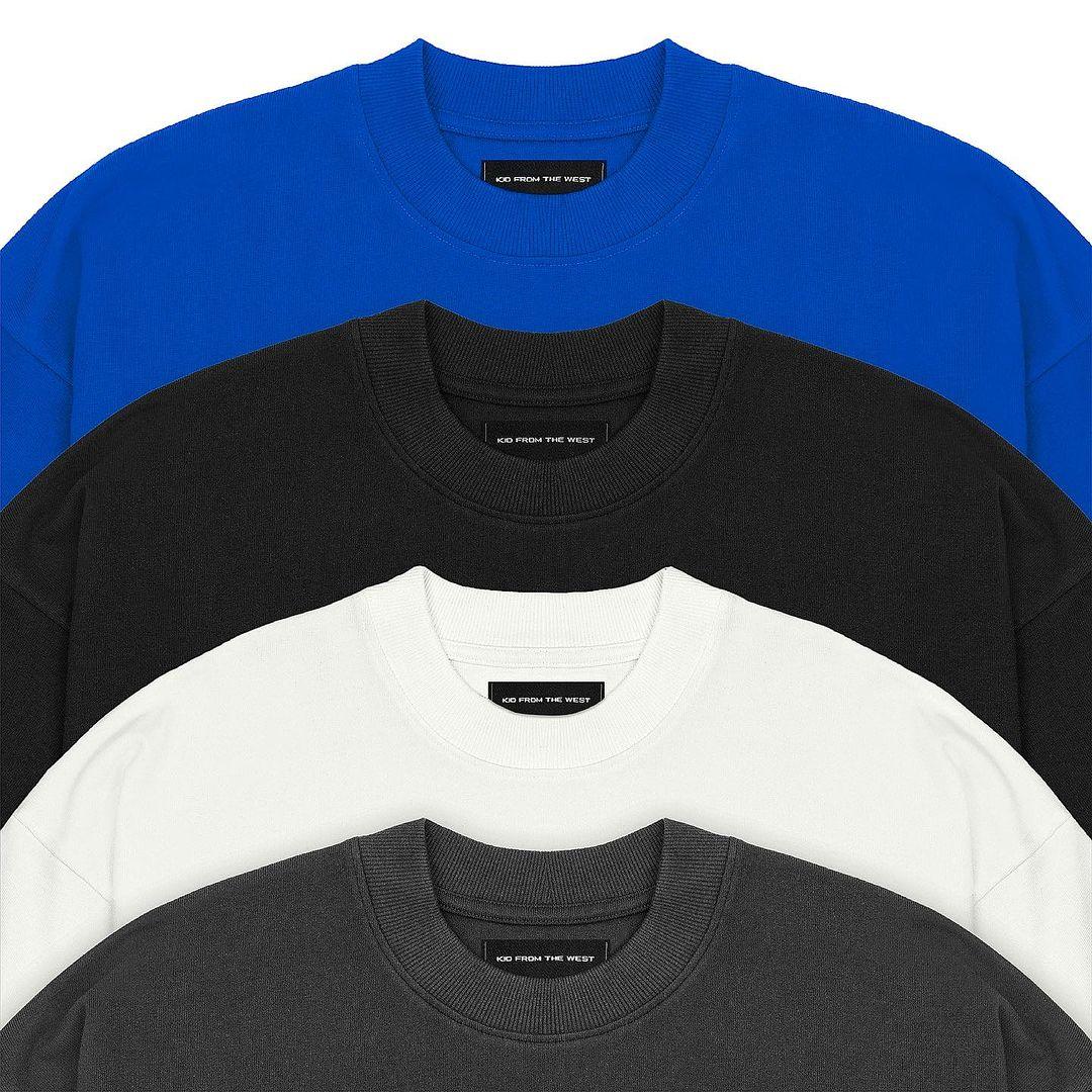 COLLEGE T-SHIRT -  BLACK