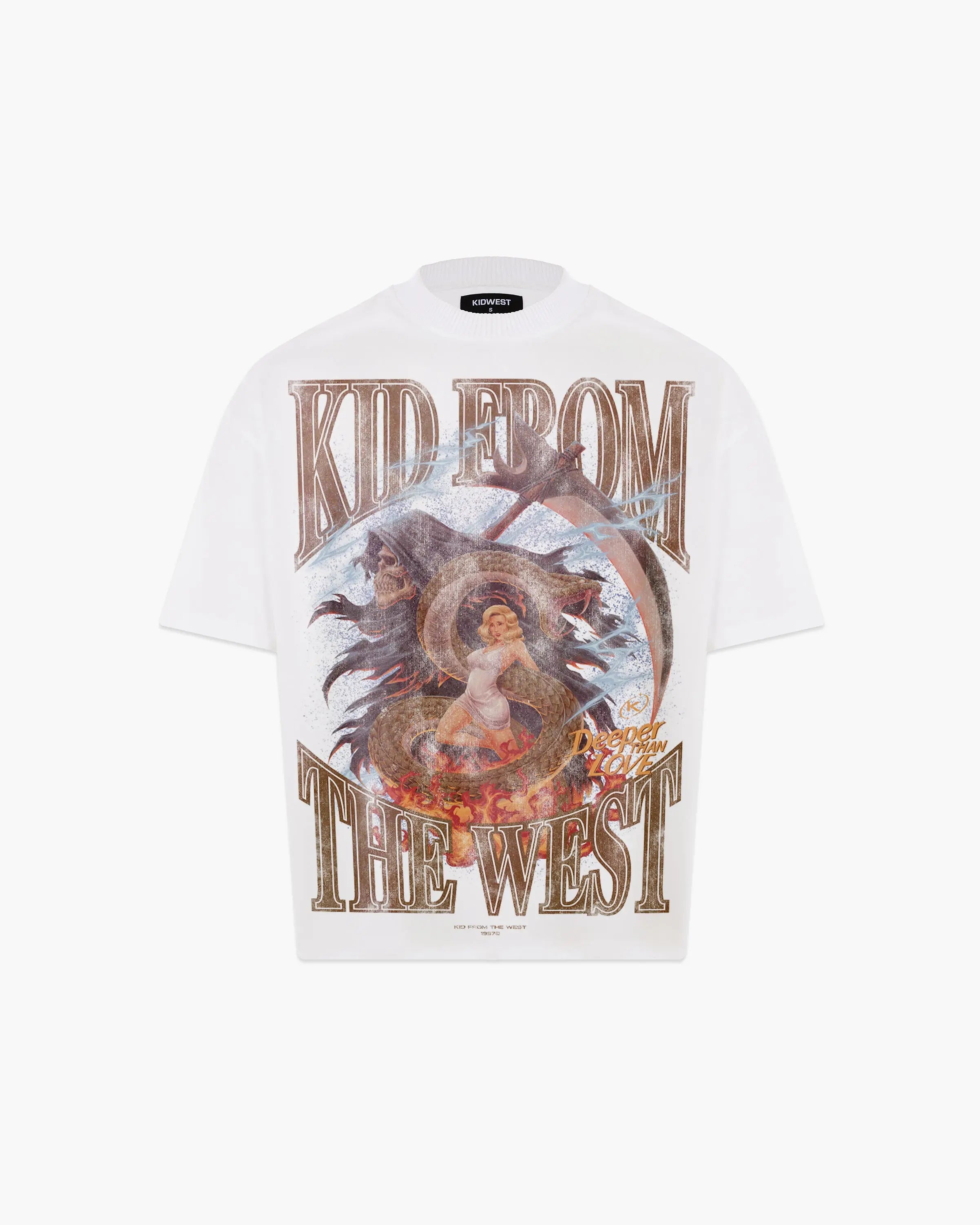 DEEPER THAN LOVE T-SHIRT - IVORY WHITE KID FROM THE WEST