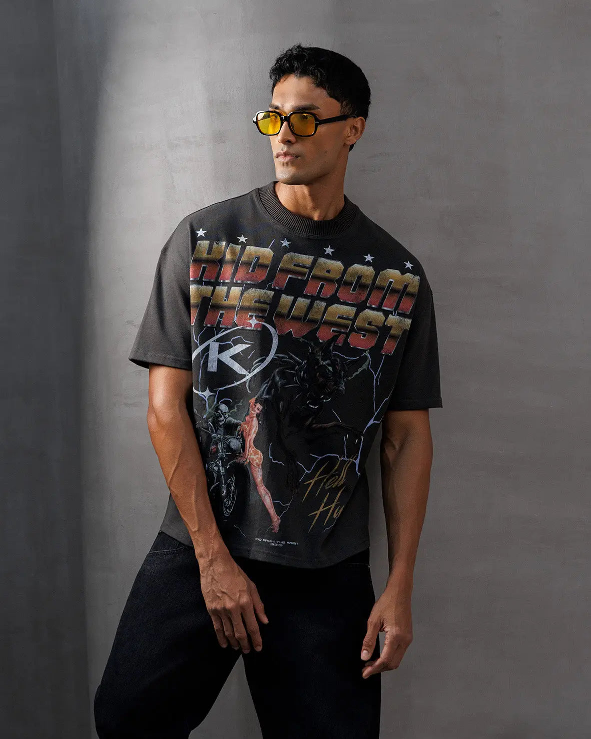 HELL HUNTER T-SHIRT - VINTAGE BLACK KID FROM THE WEST