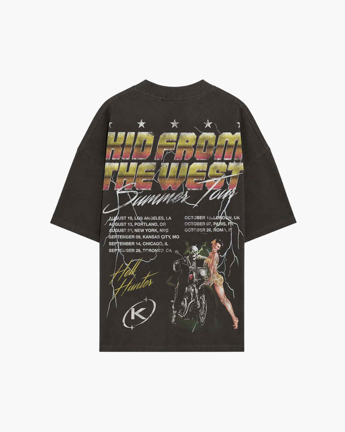 HELL HUNTER TEE - VINTAGE BLACK