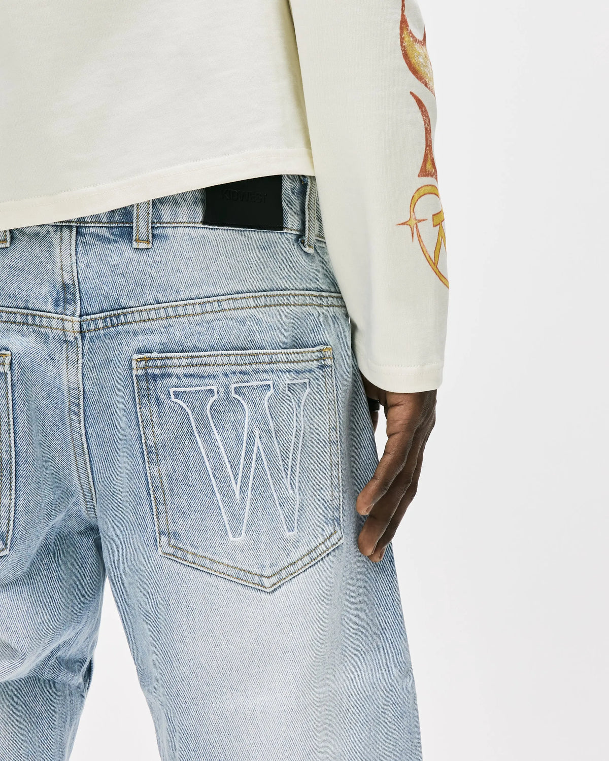 KW DENIM JEANS - BLUE CREAM