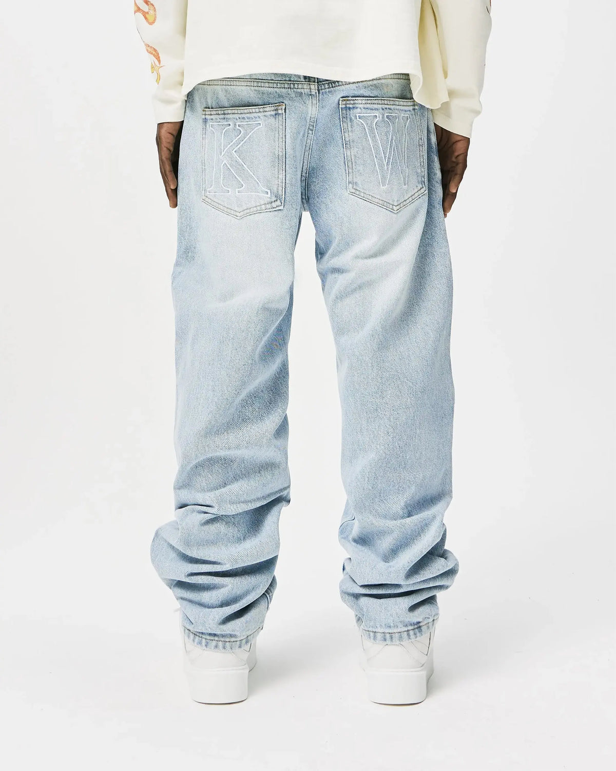 KW DENIM JEANS - BLUE CREAM