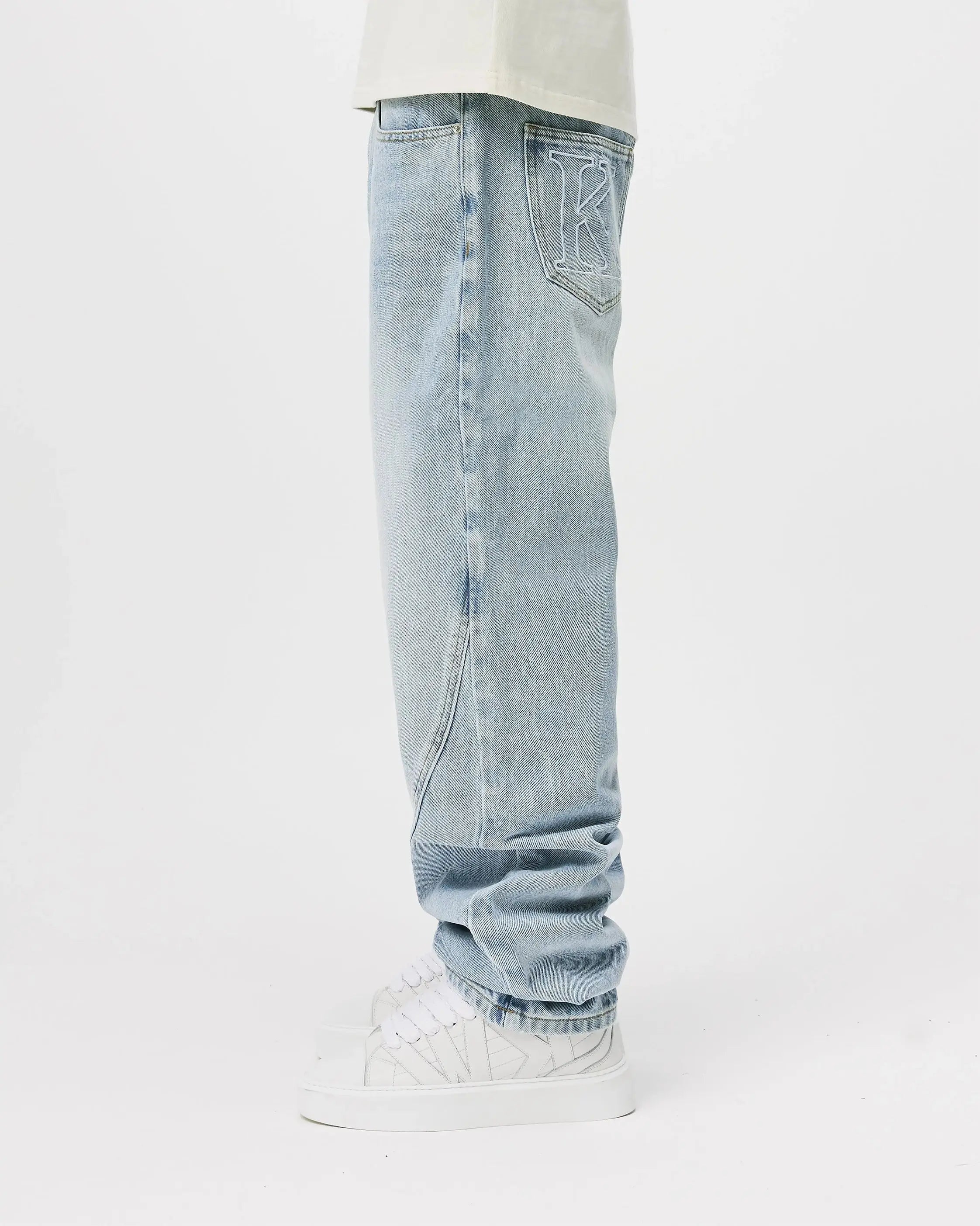 KW DENIM JEANS - BLUE CREAM KID FROM THE WEST