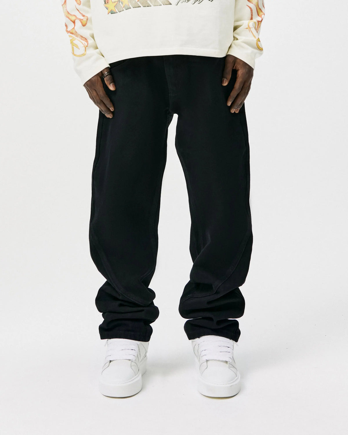 KW DENIM JEANS - JET BLACK