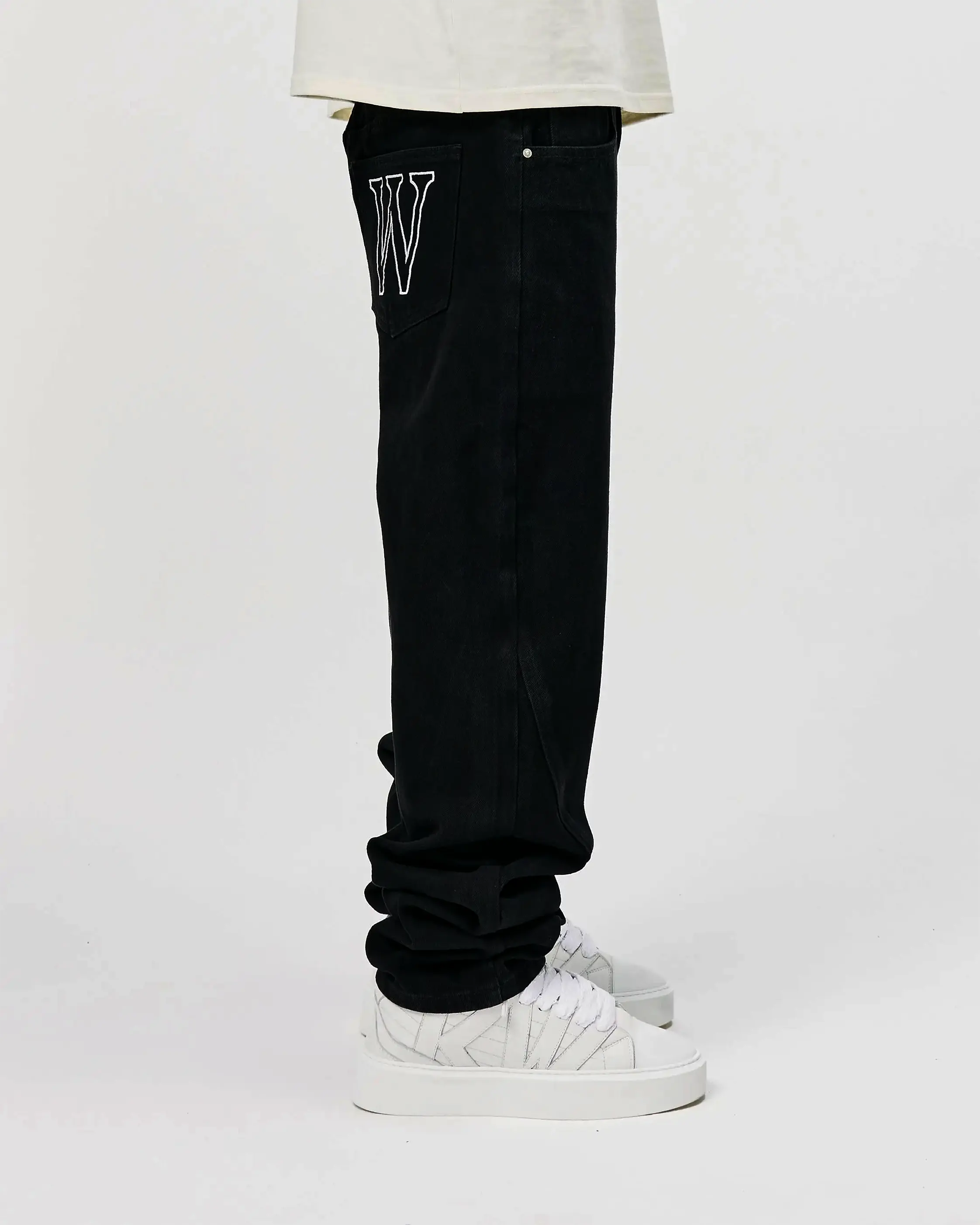 KW DENIM JEANS - JET BLACK KID FROM THE WEST