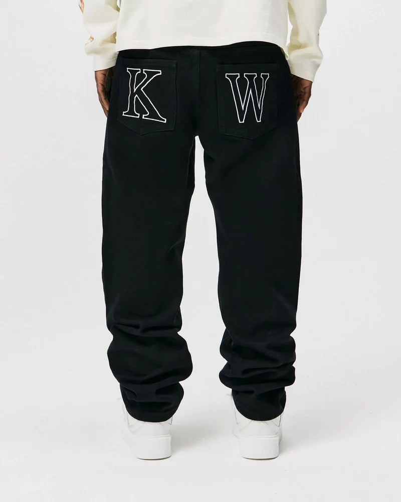 KW DENIM JEANS - JET BLACK