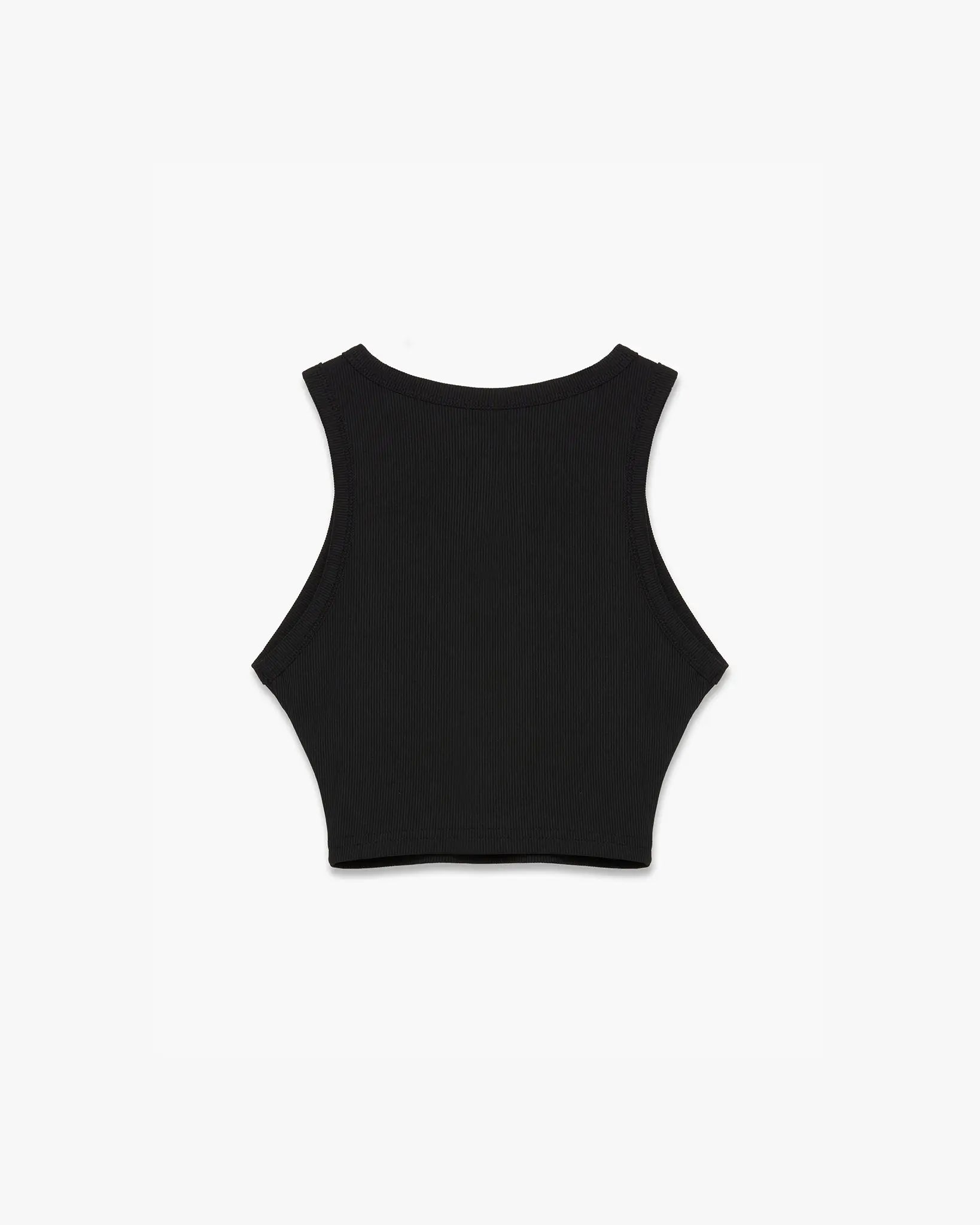 WOMENS RIBBED RACER VEST TOP - BLACK - KIDWESTClothing