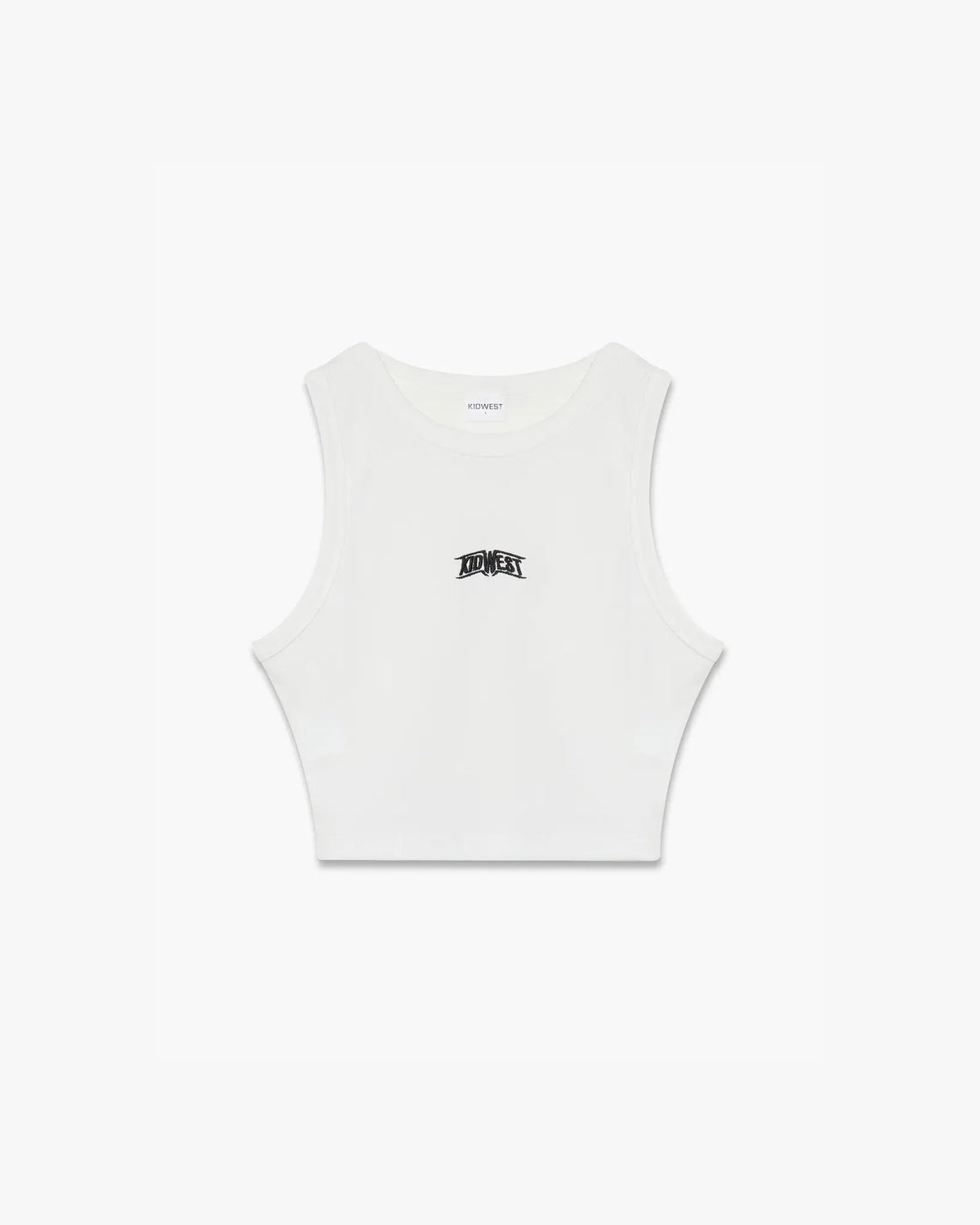 WOMENS RIBBED RACER VEST TOP - WHITE - KIDWESTClothing