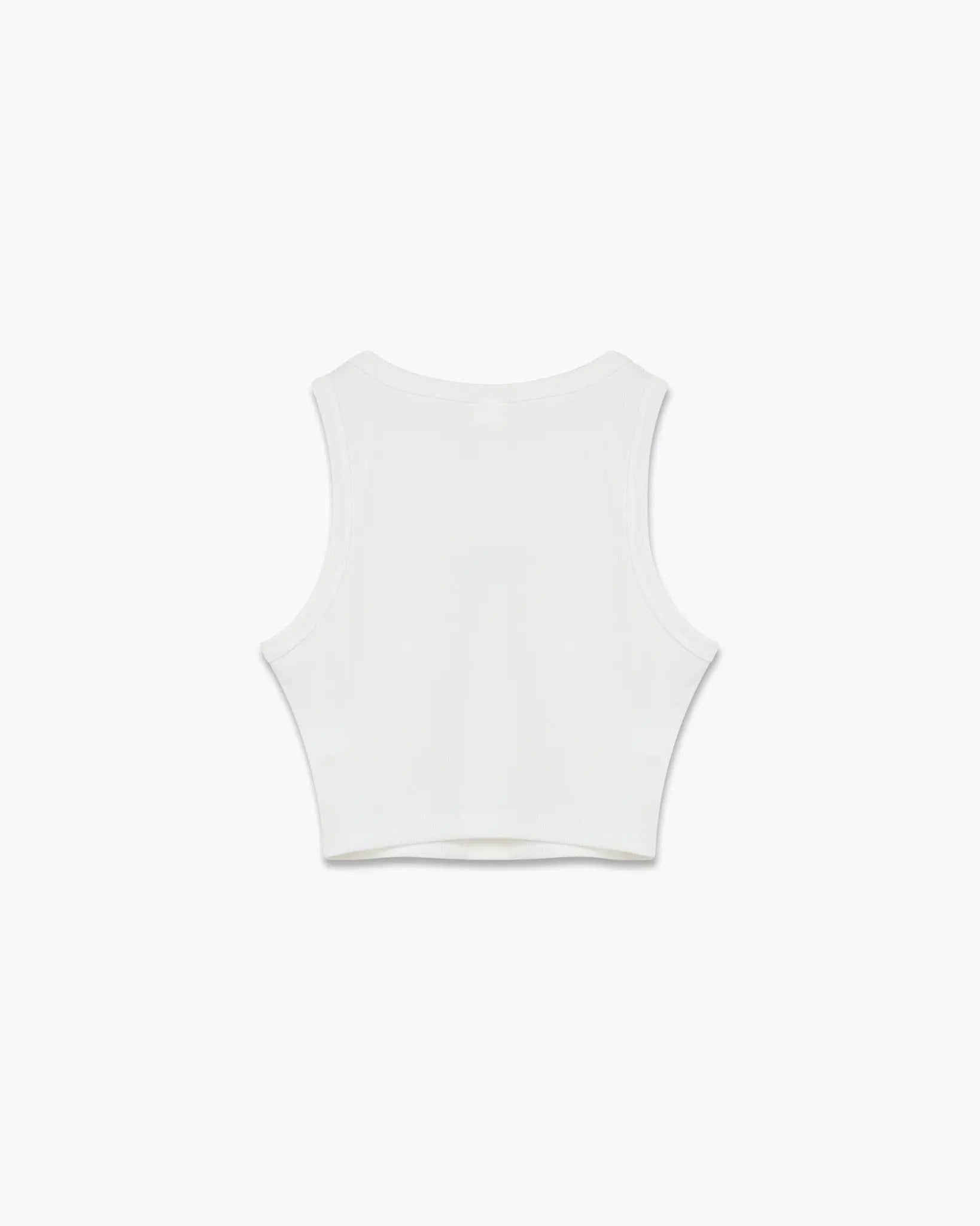 WOMENS RIBBED RACER VEST TOP - WHITE - KIDWESTClothing