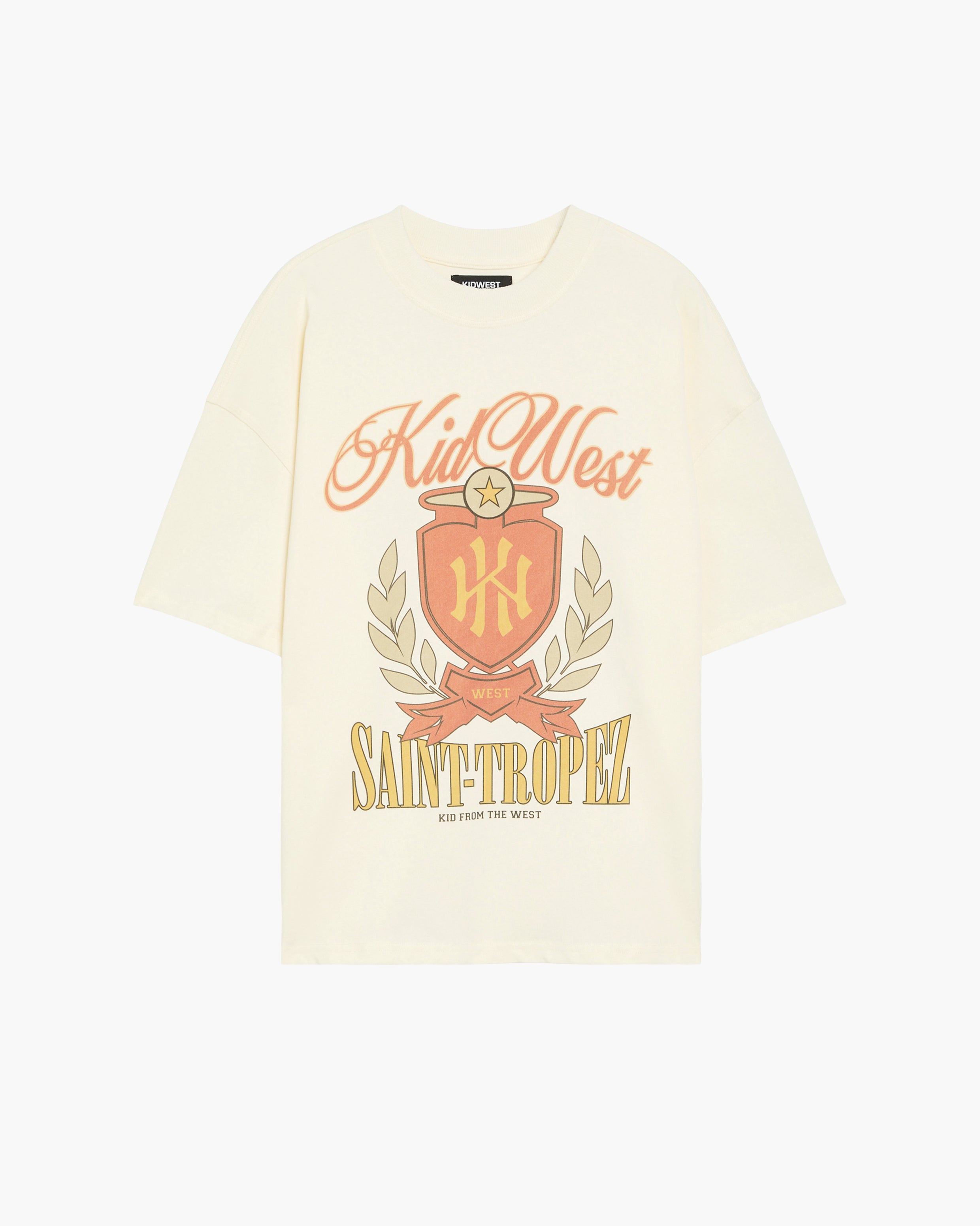 SAINT TROPEZ T-SHIRT - IVORY WHITE KID FROM THE WEST