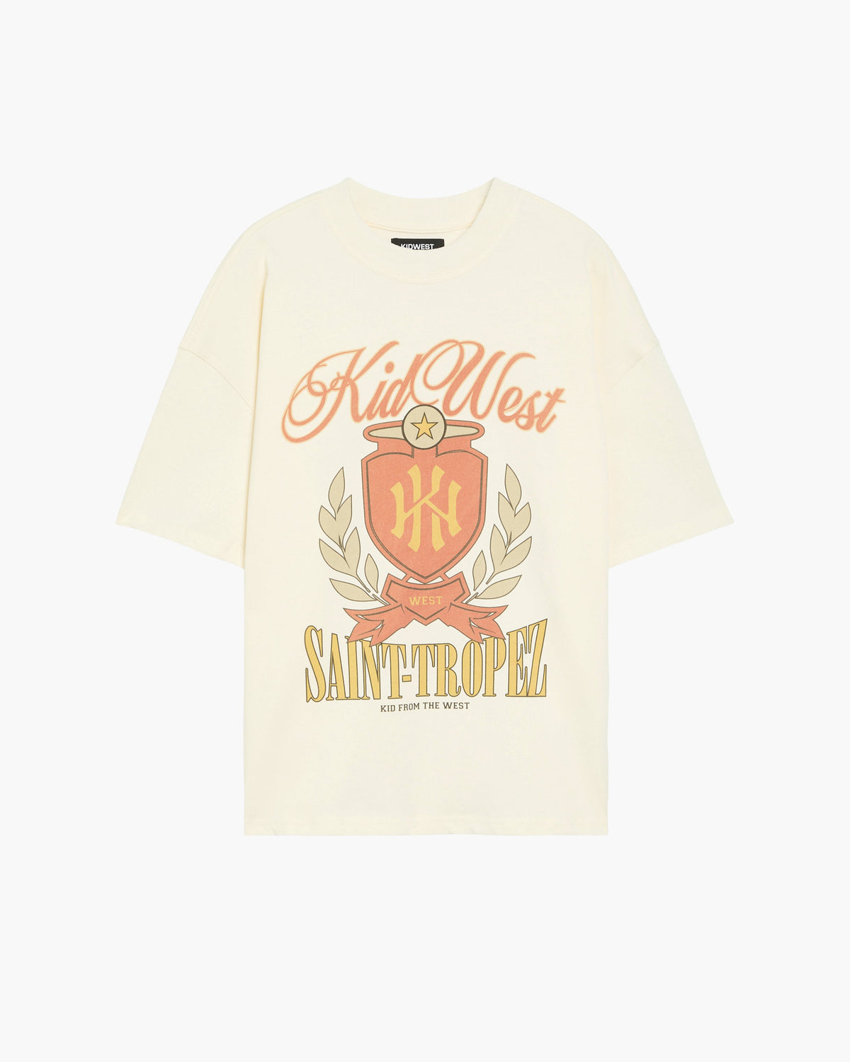 SAINT TROPEZ T-SHIRT - IVORY WHITE KID FROM THE WEST