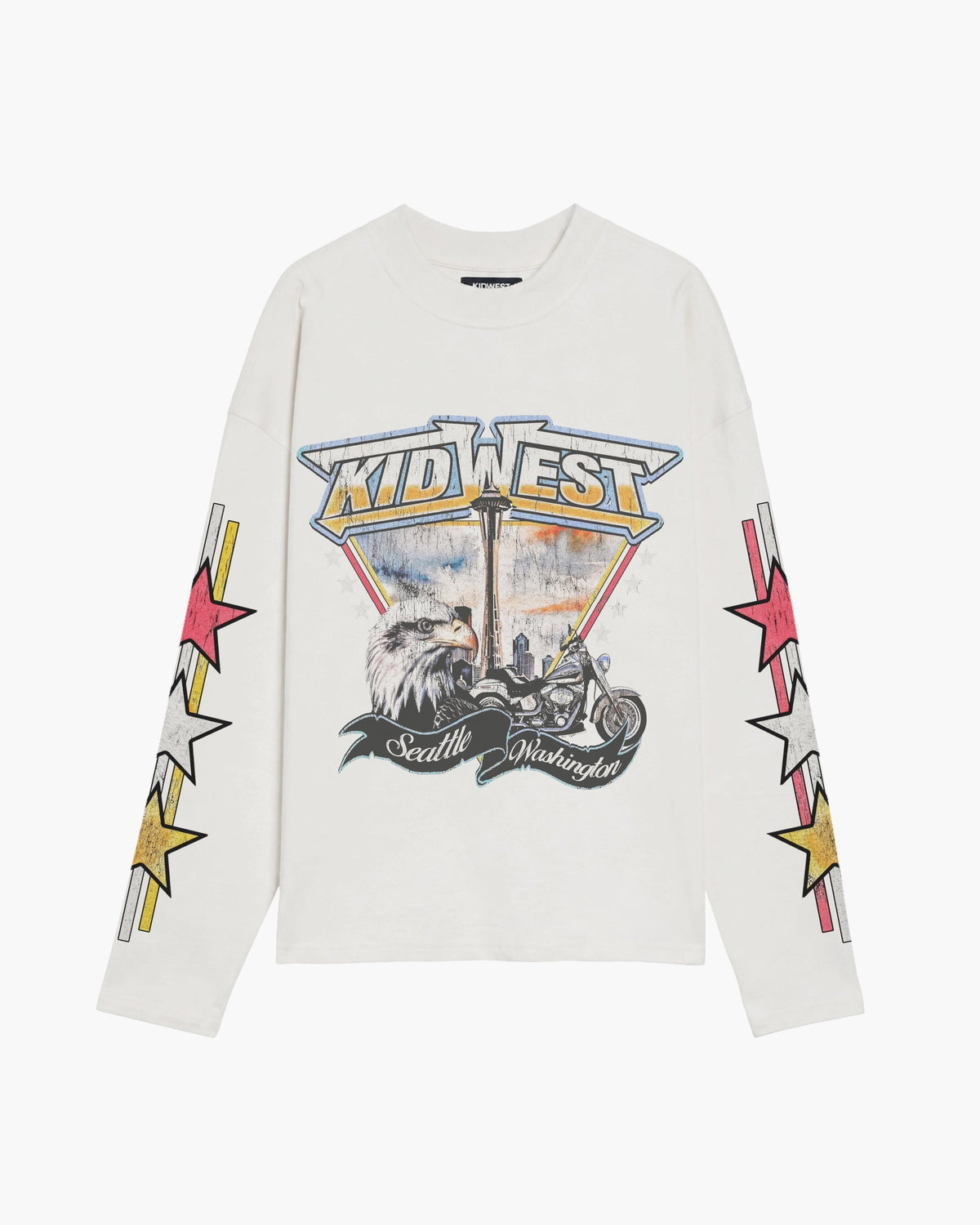 SEATTLE LONGSLEEVE - IVORY WHITE KID FROM THE WEST