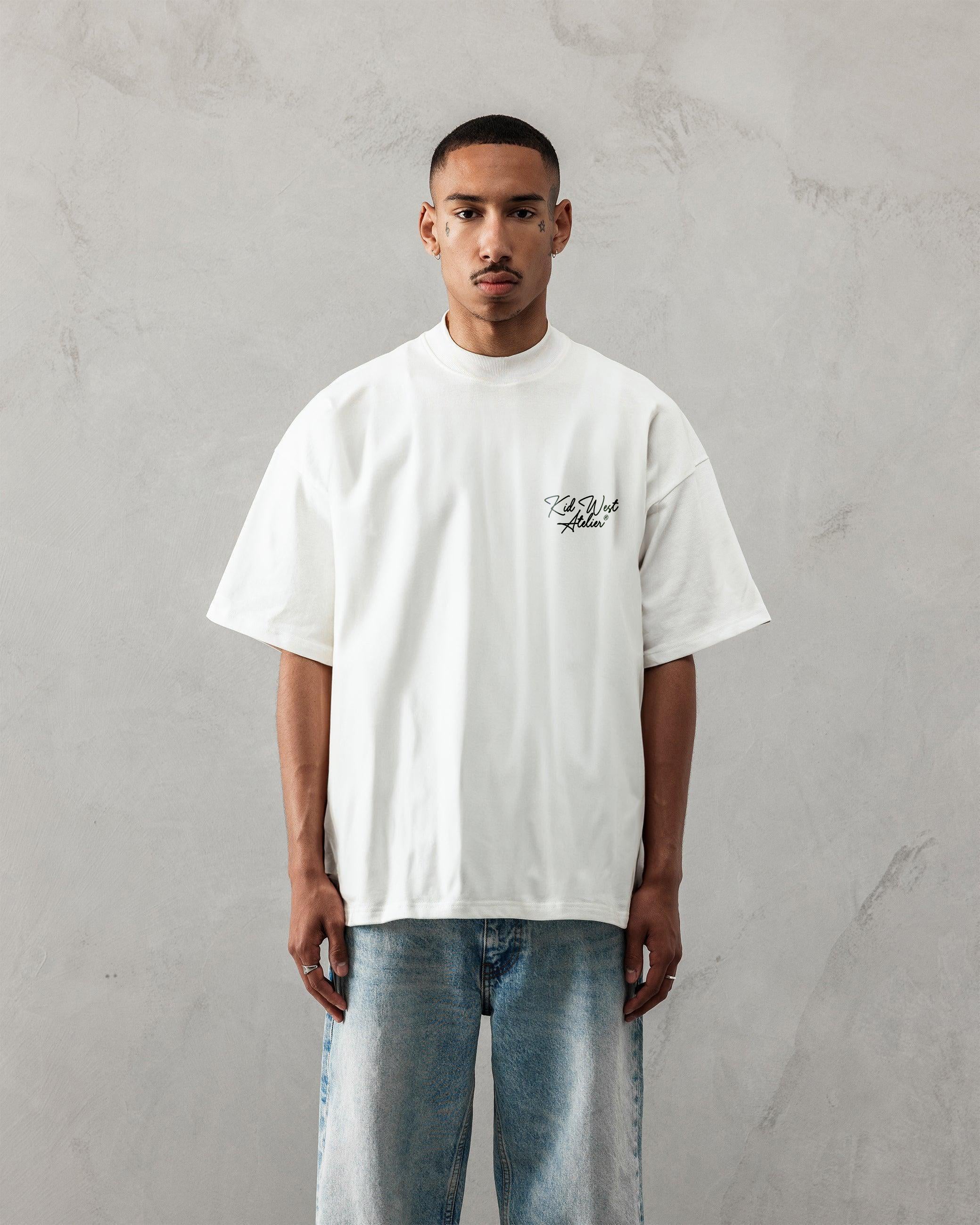 SIGNATURE T-SHIRT - IVORY WHITE KID FROM THE WEST