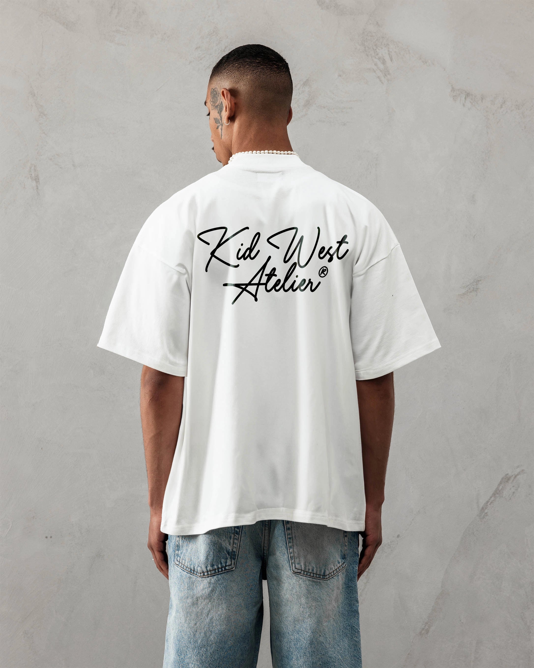 SIGNATURE T-SHIRT - IVORY WHITE KID FROM THE WEST
