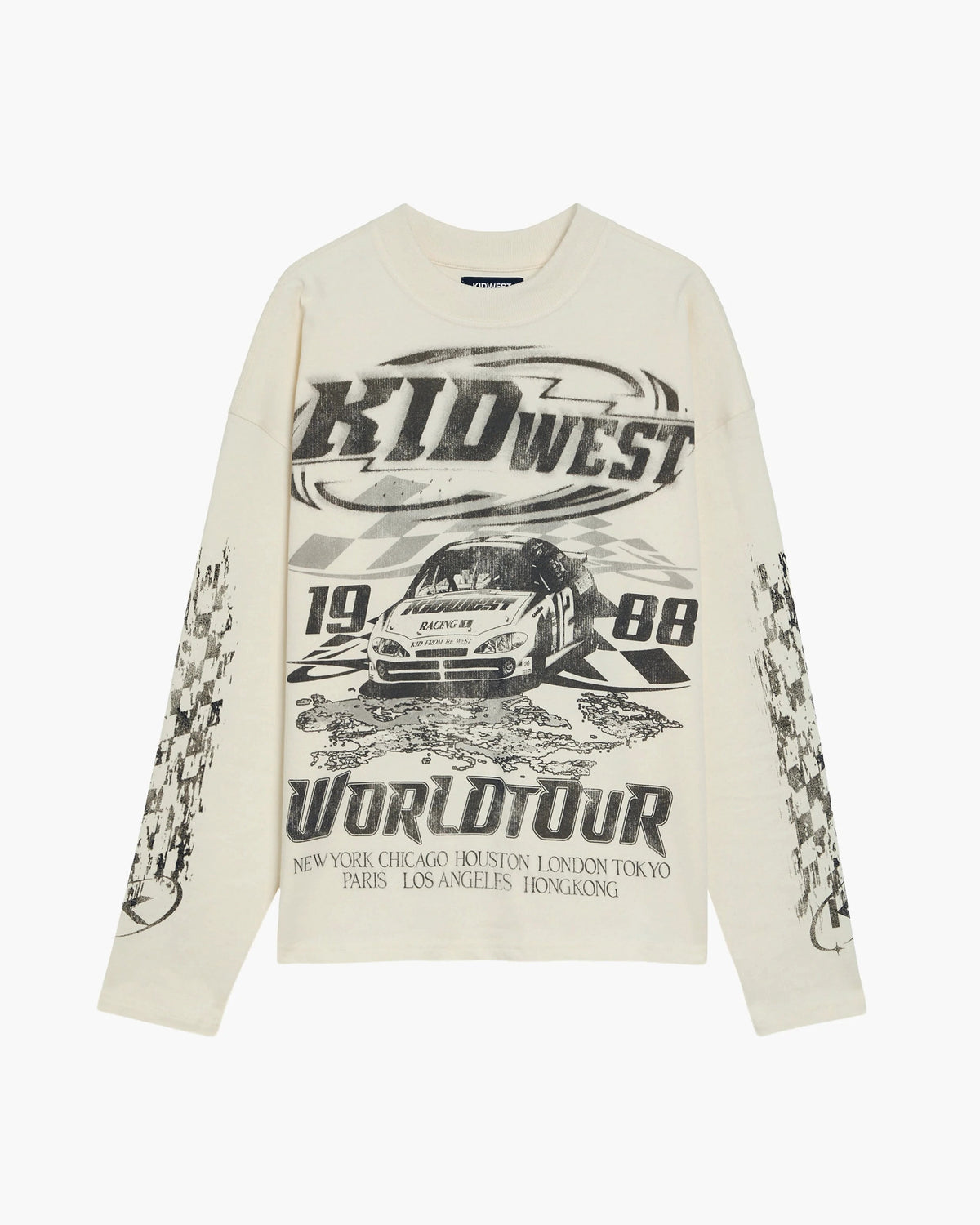 WORLD TOUR LONGSLEEVE - VINTAGE WHITE KID FROM THE WEST