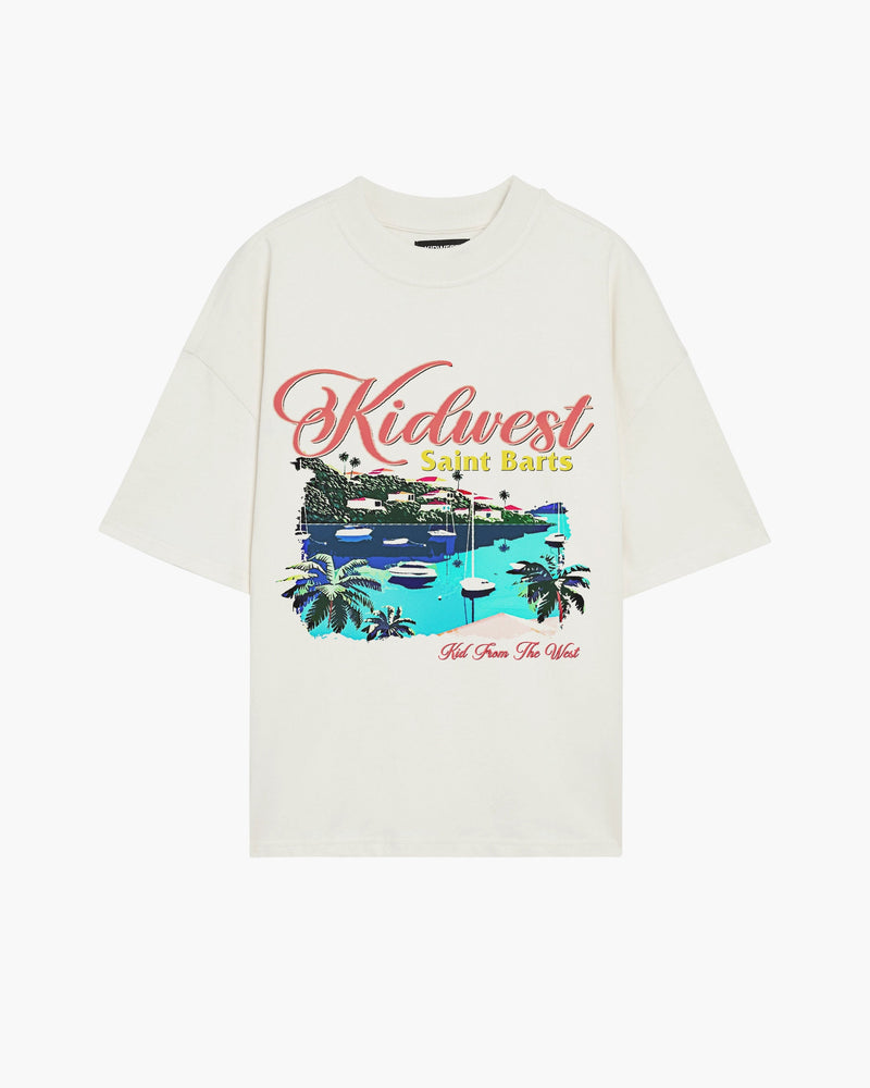 ST BARTS T-SHIRT - IVORY WHITE KID FROM THE WEST