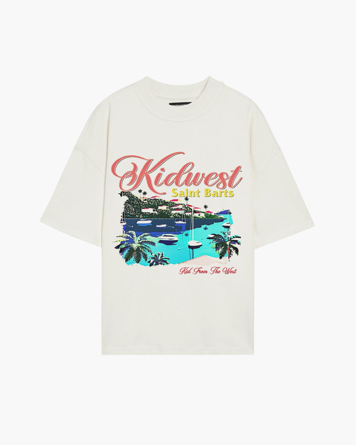 ST BARTS T-SHIRT - IVORY WHITE KID FROM THE WEST
