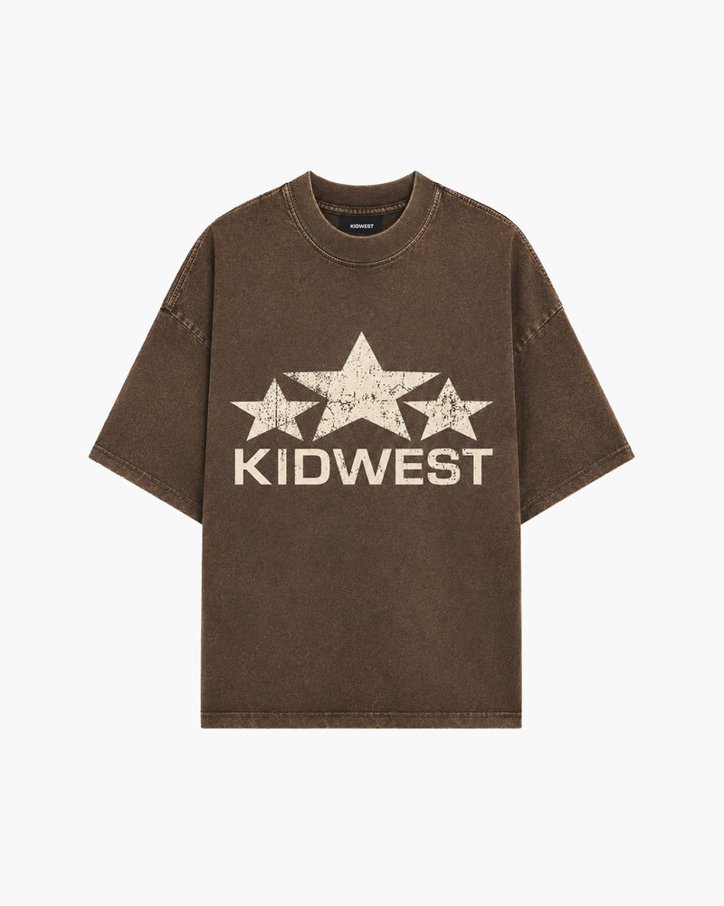 WESTSTARS T-SHIRT - WASHED BROWN KID FROM THE WEST
