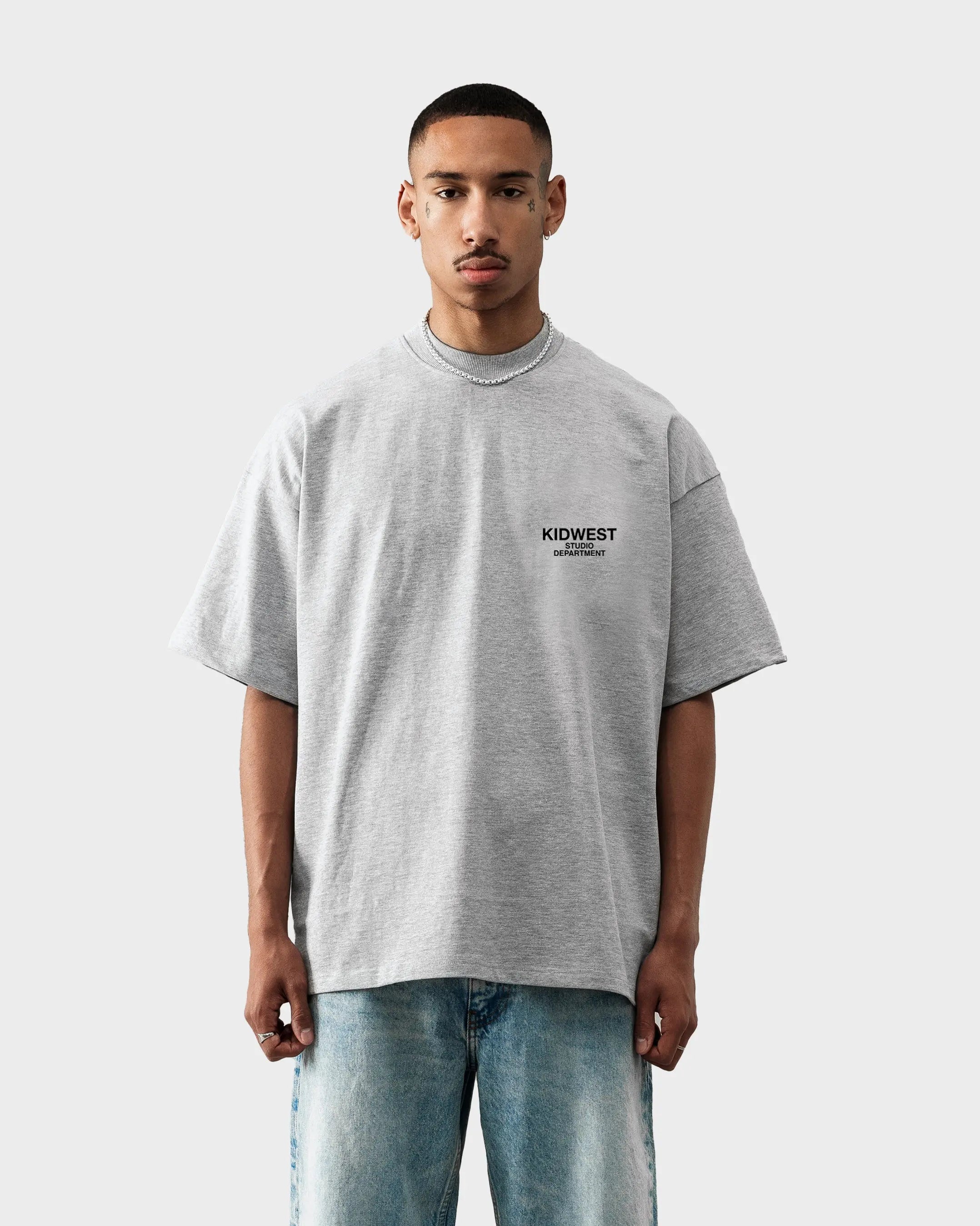 STUDIO DEPT. T-SHIRT - GREY MELANGE KID FROM THE WEST