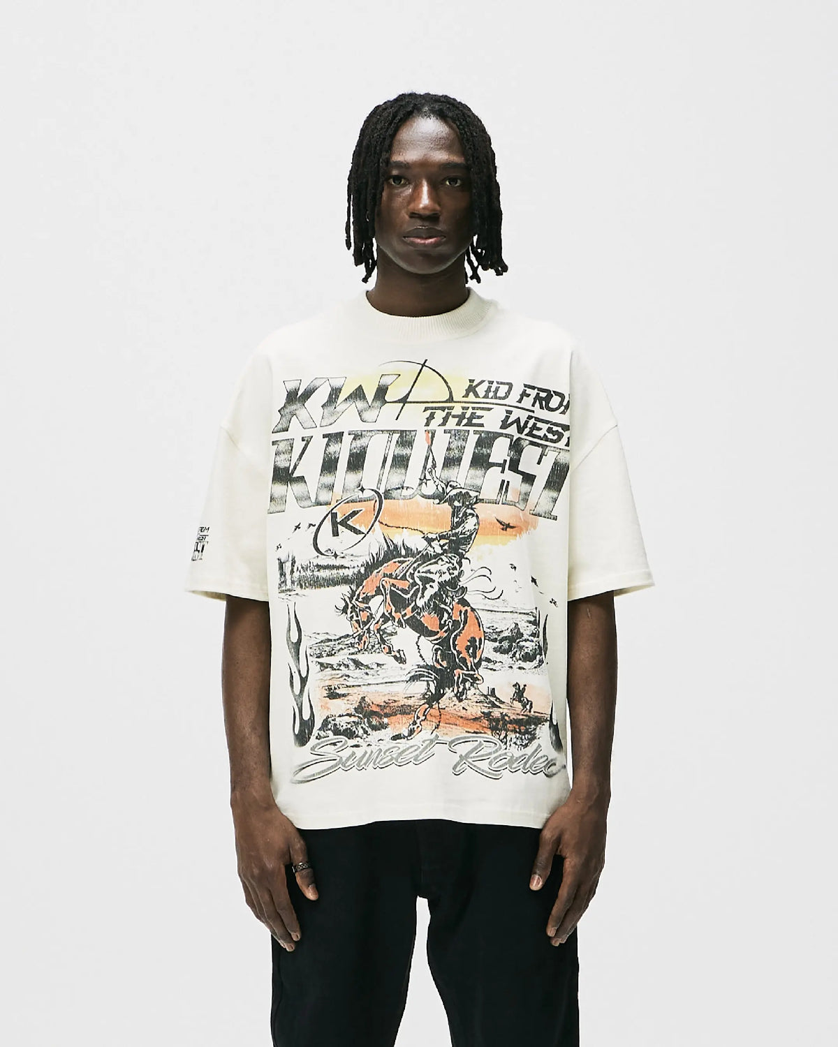 KIDWEST Sunset Rodeo T-Shirt in Vintage White – image 2 of 5