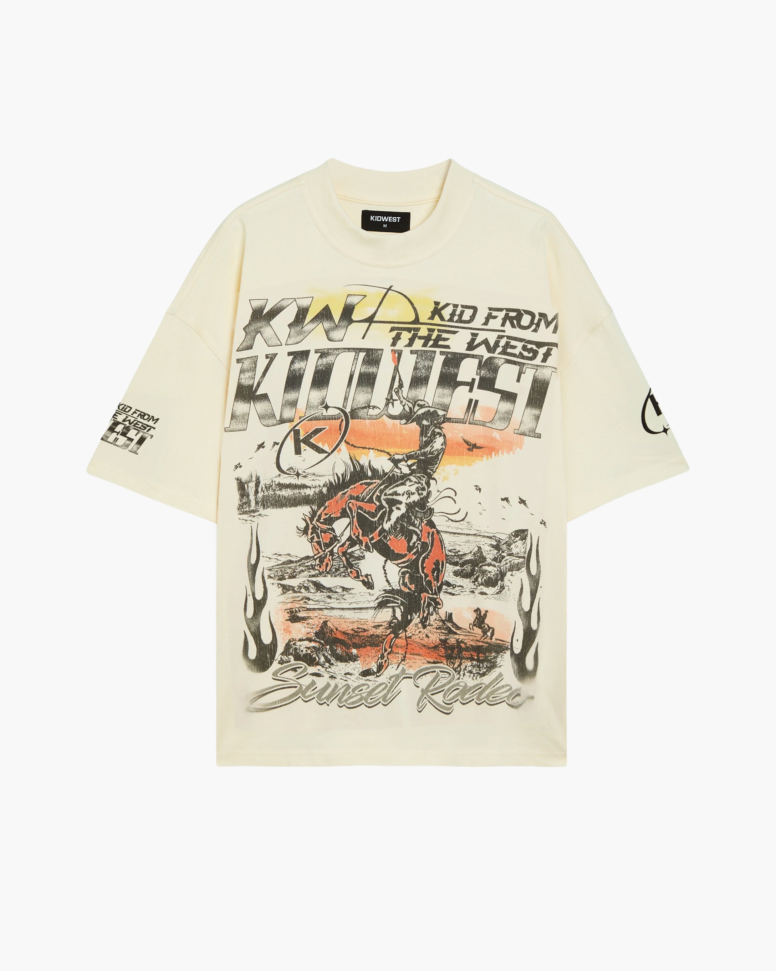 SUNSET RODEO TEE - VINTAGE WHITE KID FROM THE WEST