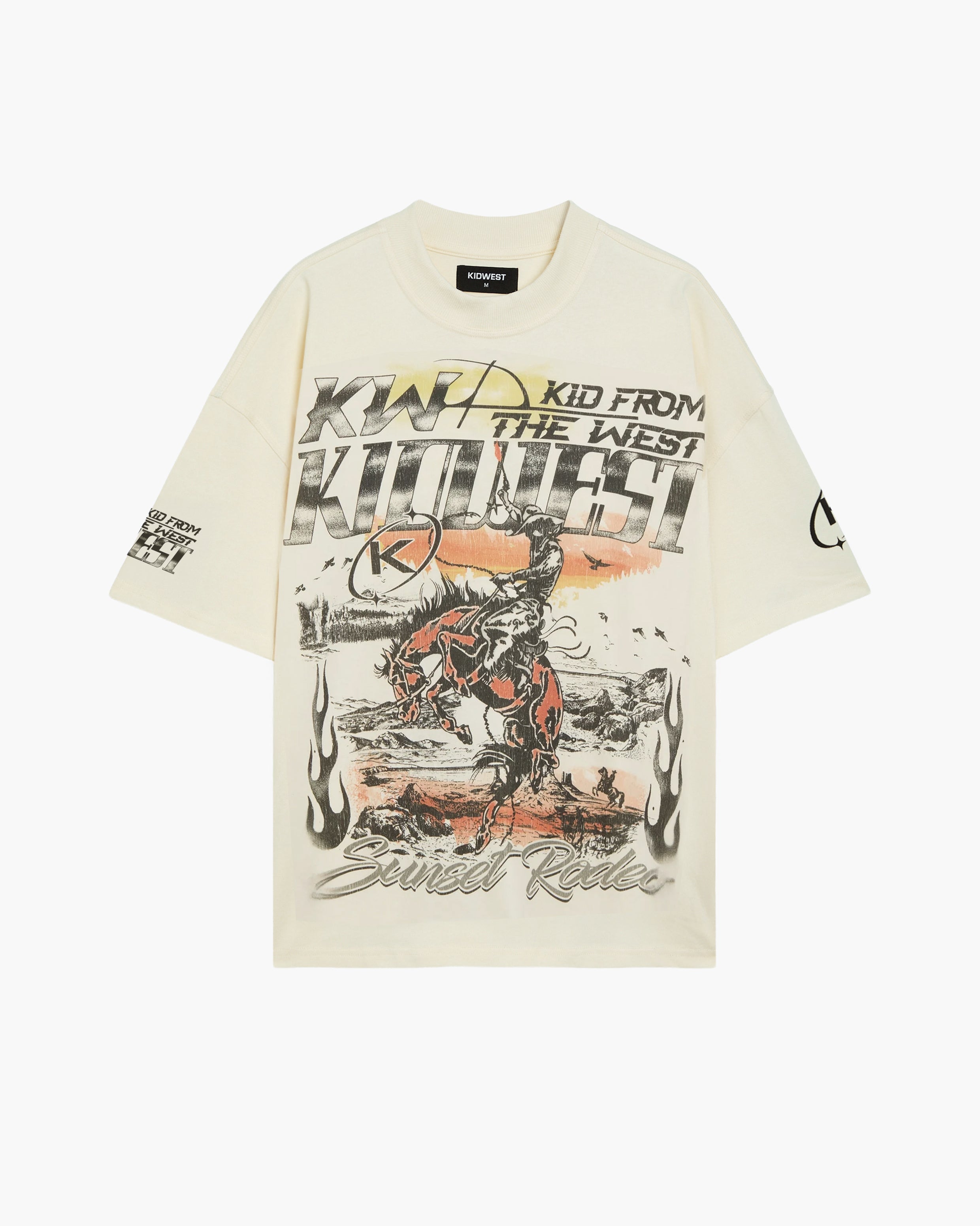 SUNSET RODEO TEE - VINTAGE WHITE KID FROM THE WEST