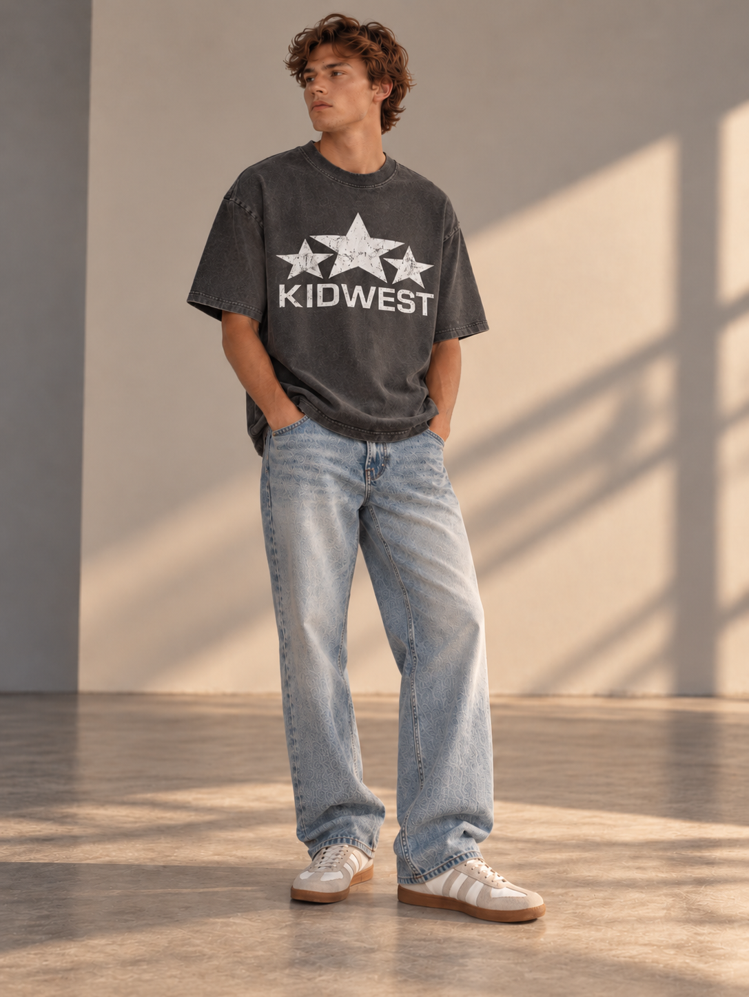 WESTSTARS TEE - WASHED GREY