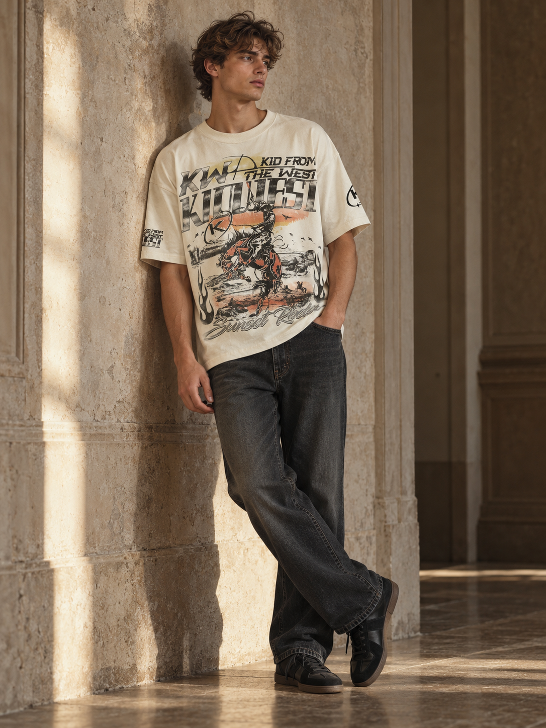 SUNSET RODEO T-SHIRT - VINTAGE WHITE
