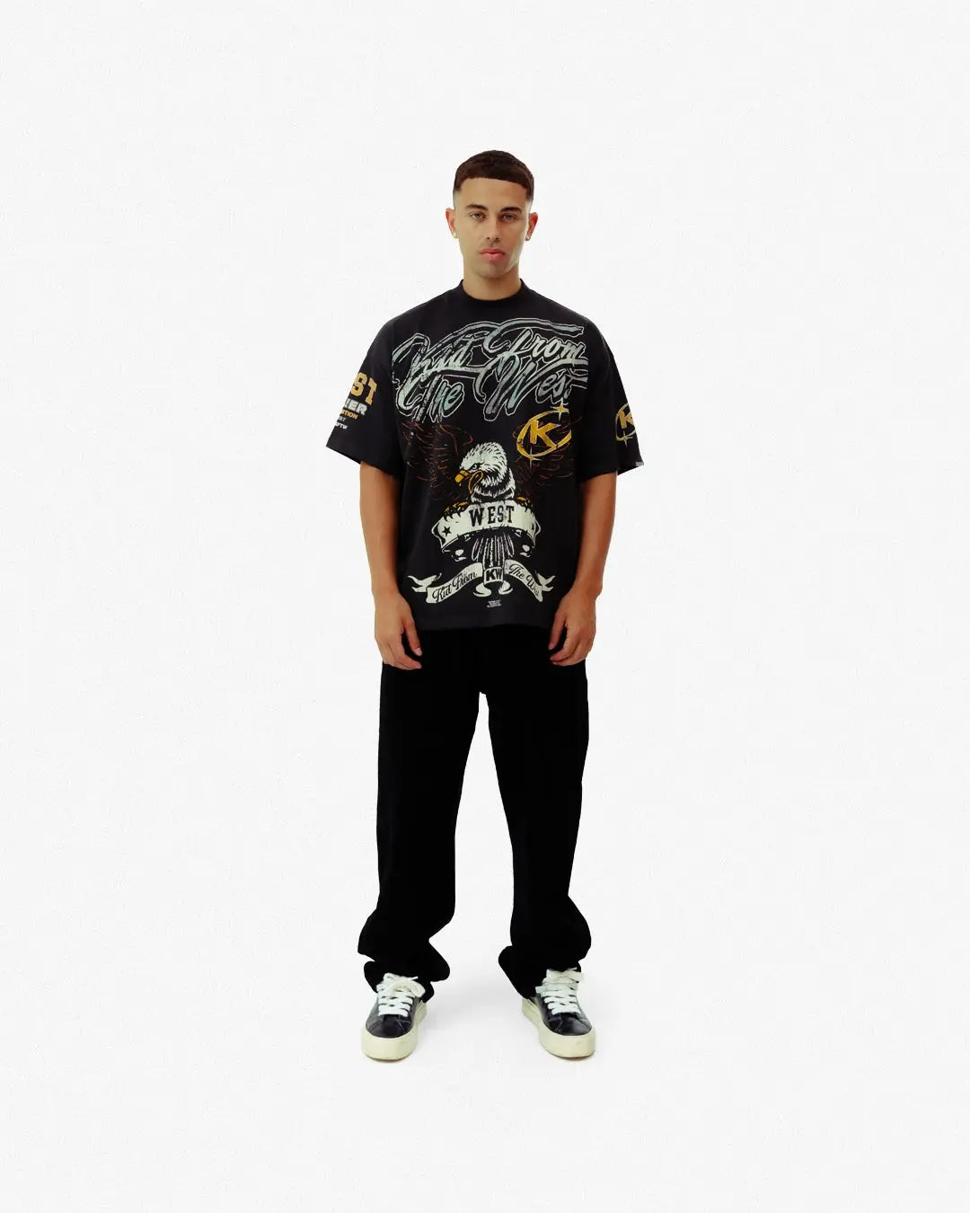 WEST EXHIBITION T - SHIRT - VINTAGE BLACK - KIDWESTClothing