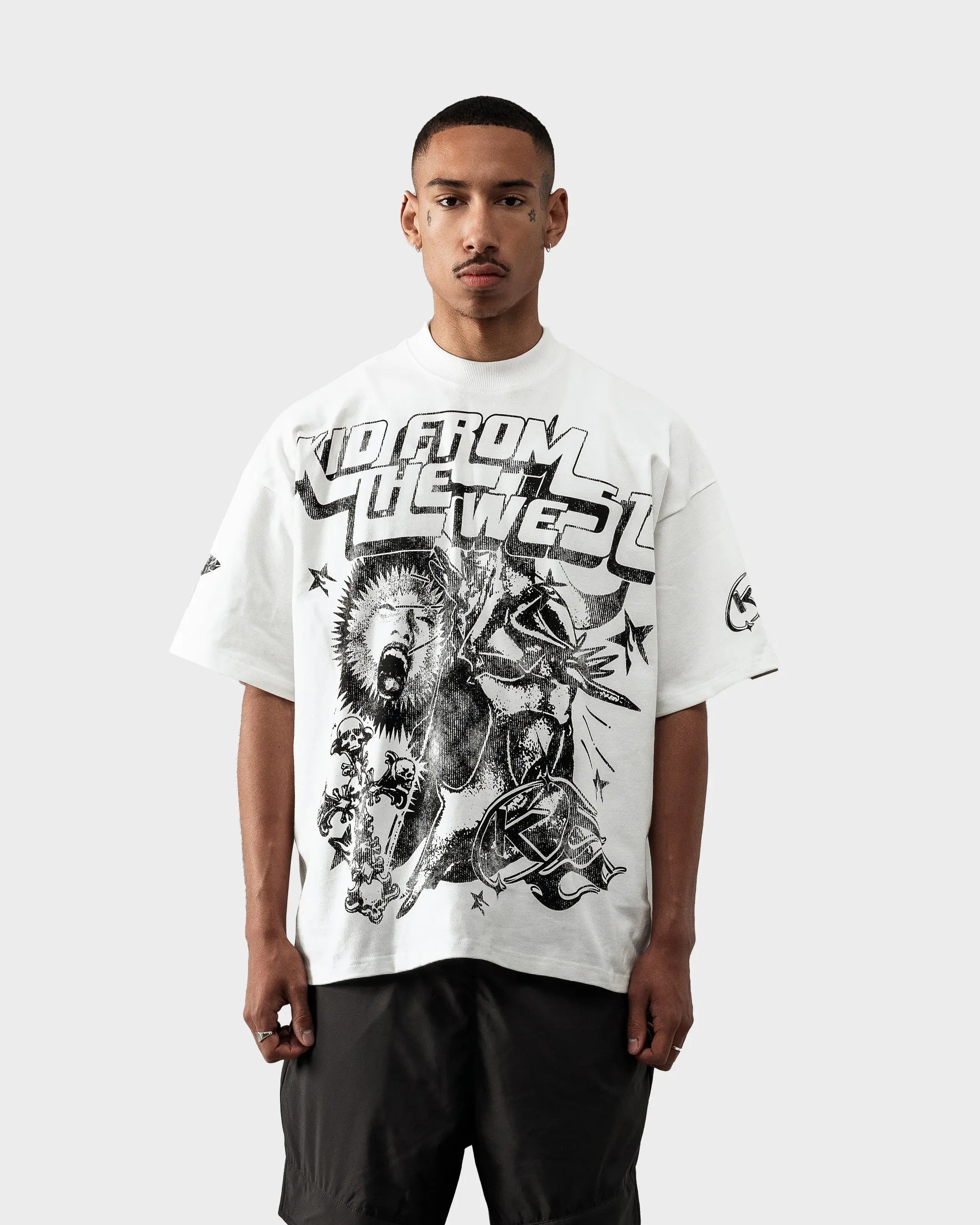 WORLDWIDE TOUR T-SHIRT - IVORY WHITE KID FROM THE WEST