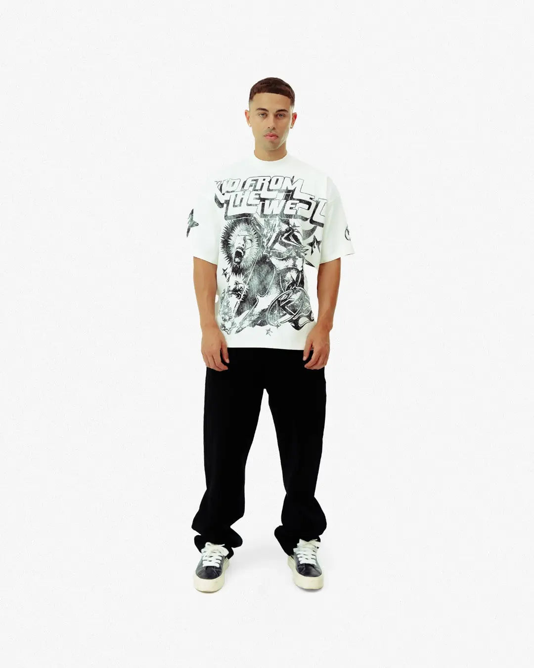 WORLDWIDE TOUR T - SHIRT - IVORY WHITE - KIDWESTClothing