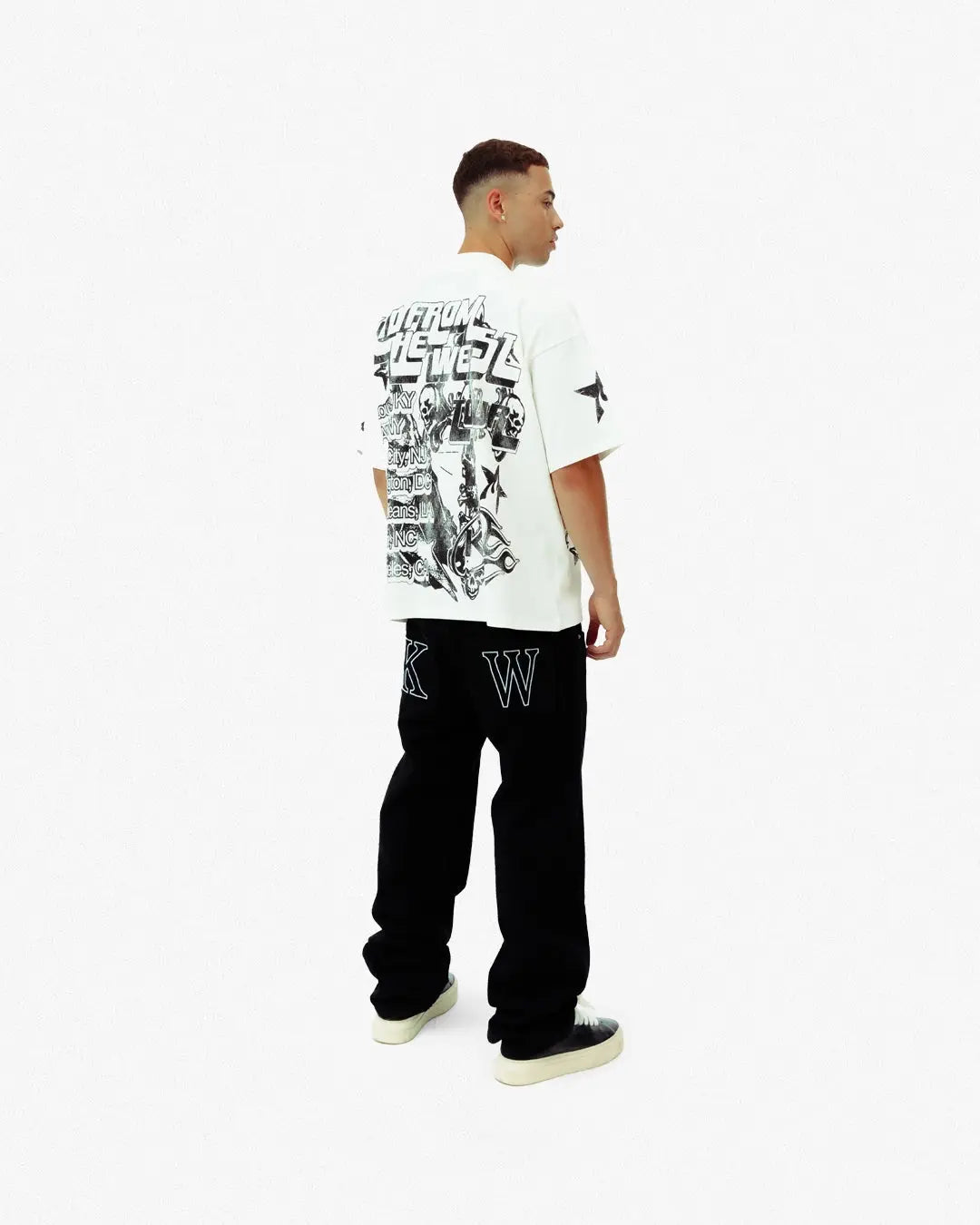 WORLDWIDE TOUR T - SHIRT - IVORY WHITE - KIDWESTClothing